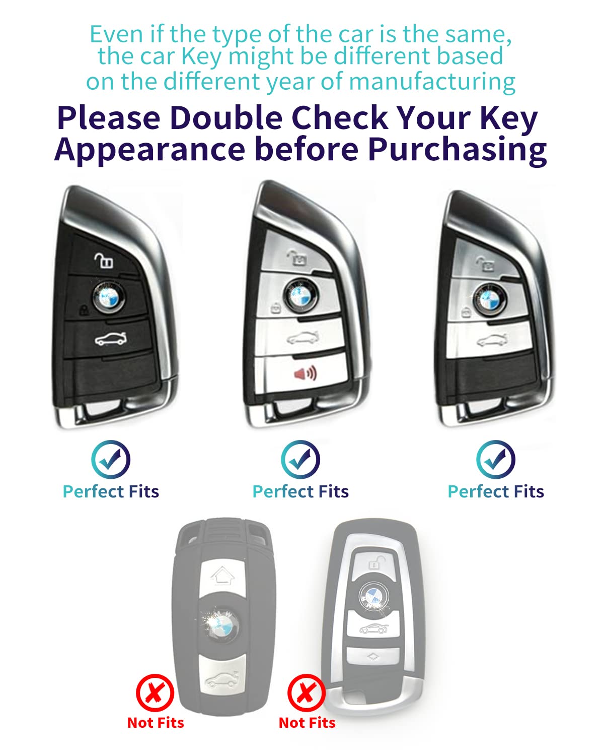 Haoyoumei Suitable For Bmw Key.Advanced Soft Tpu Key Case Is Compatible With X1 X3 X4 X5 X6 X7 M5 M6 1 3 4 5 6 7 Gt3 Gt5 Gt6 Key