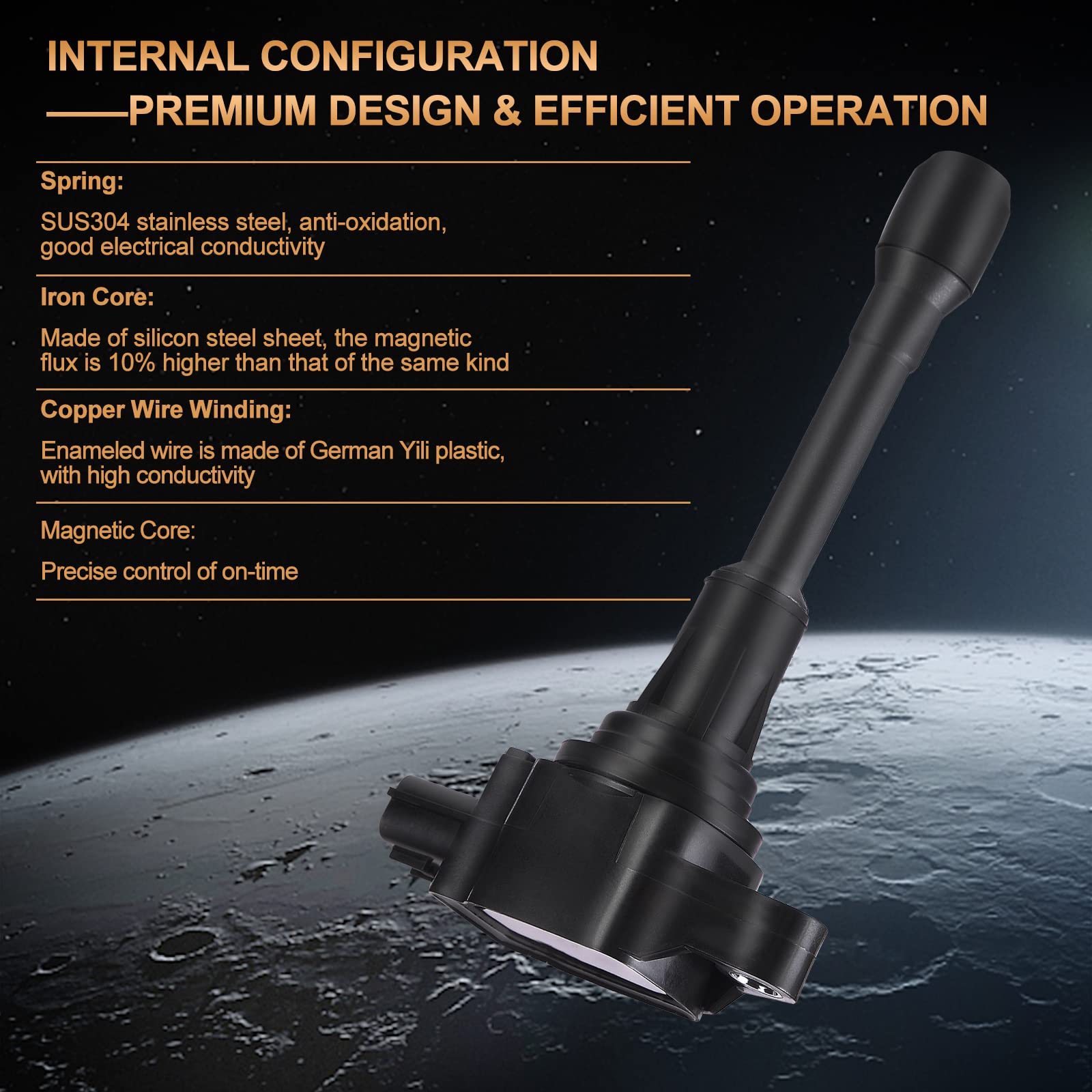 Ignition Coil Pack Compatible With Infiniti Nissan Fx50 M56 Altima Cube Rogue Sentra Tiida Versa X-Trail L4 1.6L 1.8L 2.0L 2.5L