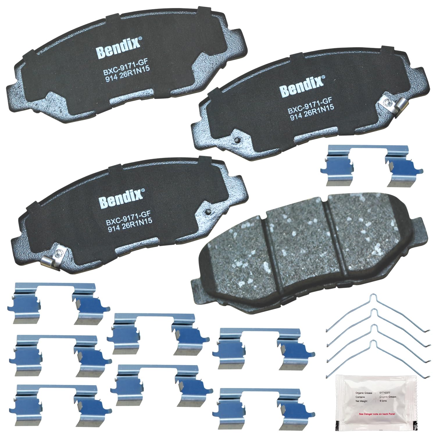 Bendix Priority1 Cfc914 Ceramic Front Brake Pads For Acura Ilx 2015-2013, Honda Accord 2017-2003, Civic 2021-2012, Cr-V 2006-200