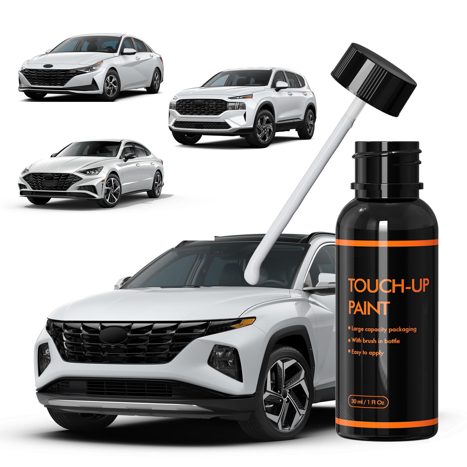Xtryfun Ww8 Quart White Touch Up Paint For Hyundai, Diy Car Paint Scratch Repair Kit, Automotive Paint, Quick & Easy Fix Scratch