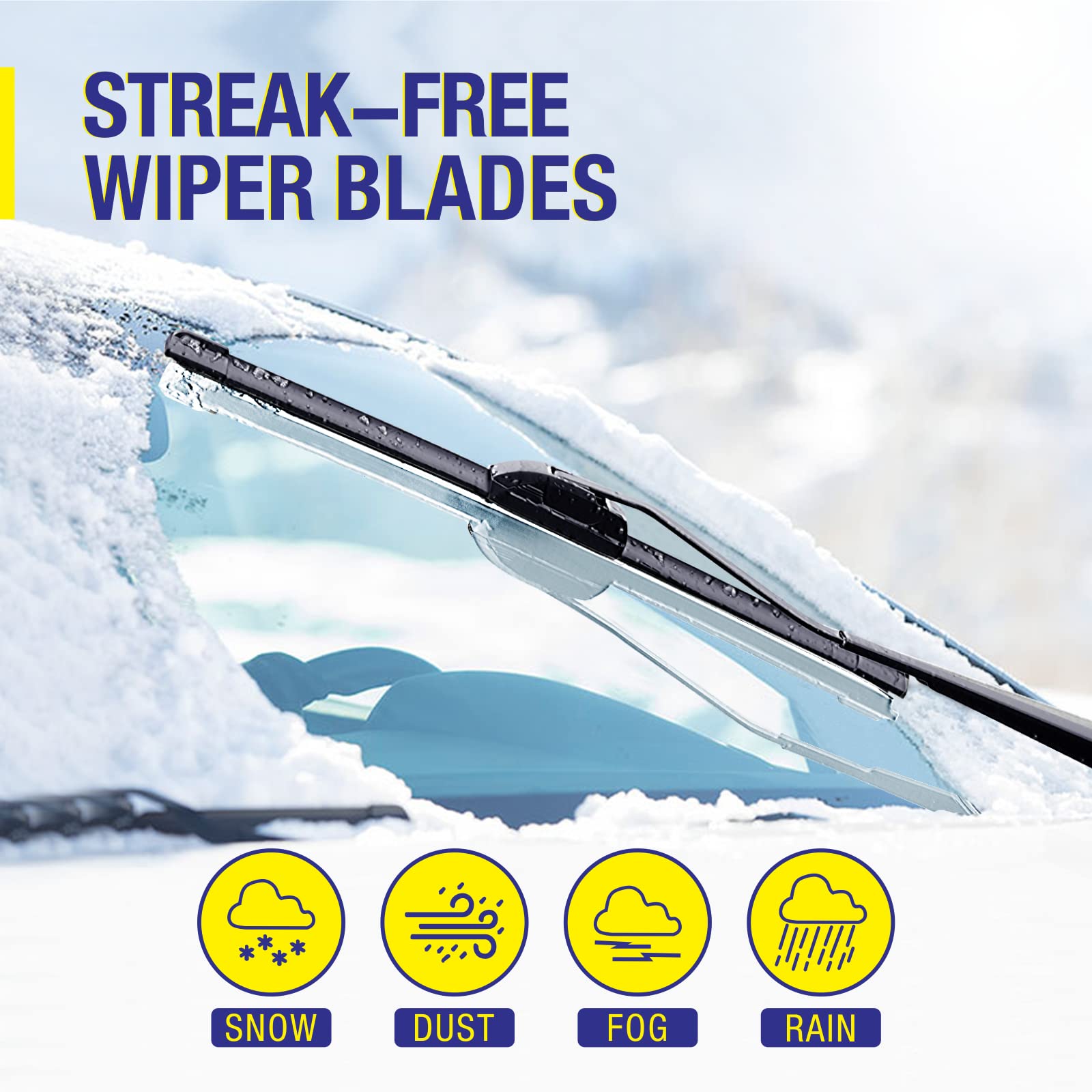 3 Wipers 26''/17''/14'' Replacement For Honda Crv 2011 2010 2009 2008 2007(Set Of 3), 26 Inch+17 Inch Windshield Wiper Blades Wi