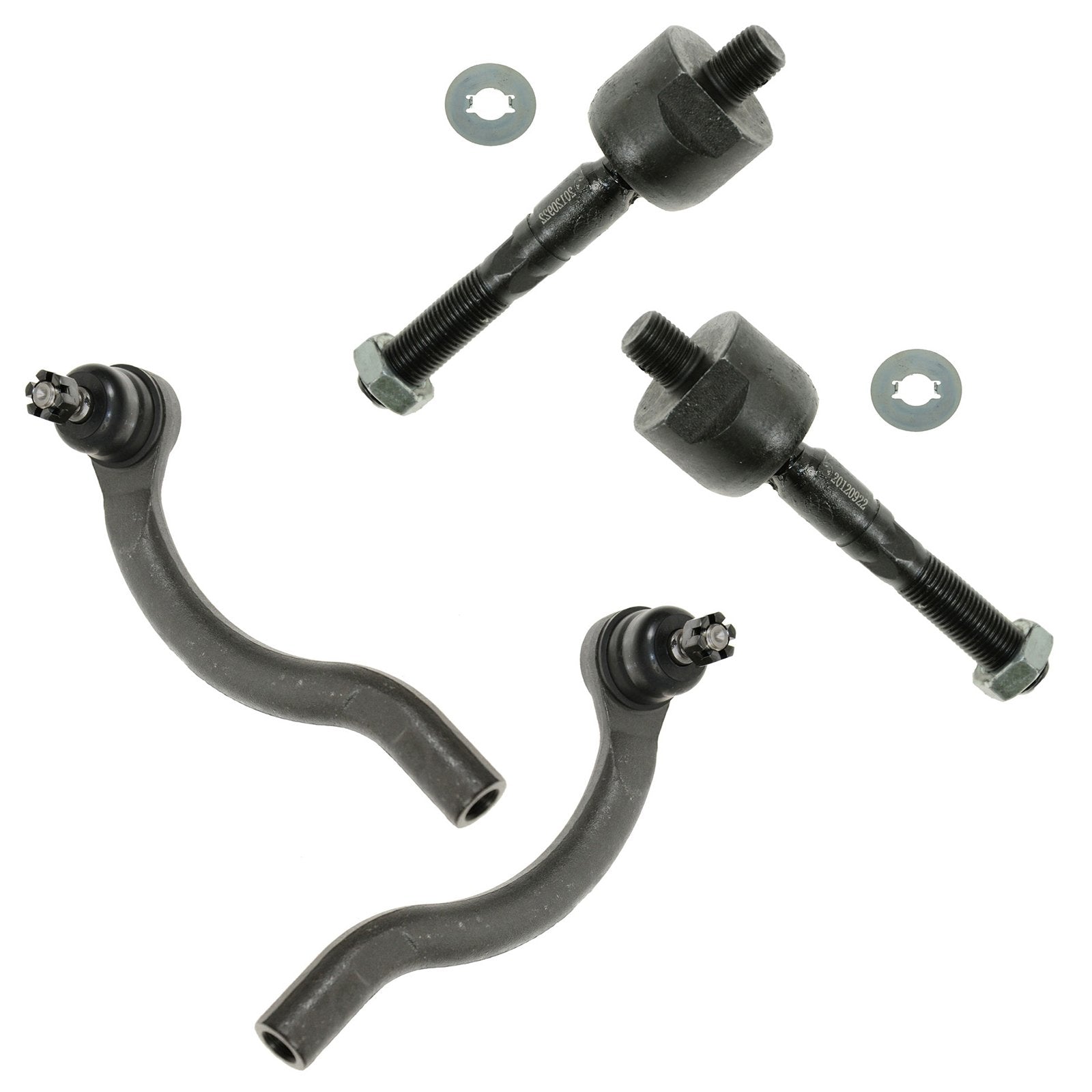 Trq Front Inner And Outer Tie Rod Set Compatible With 2003-2007 Honda Accord