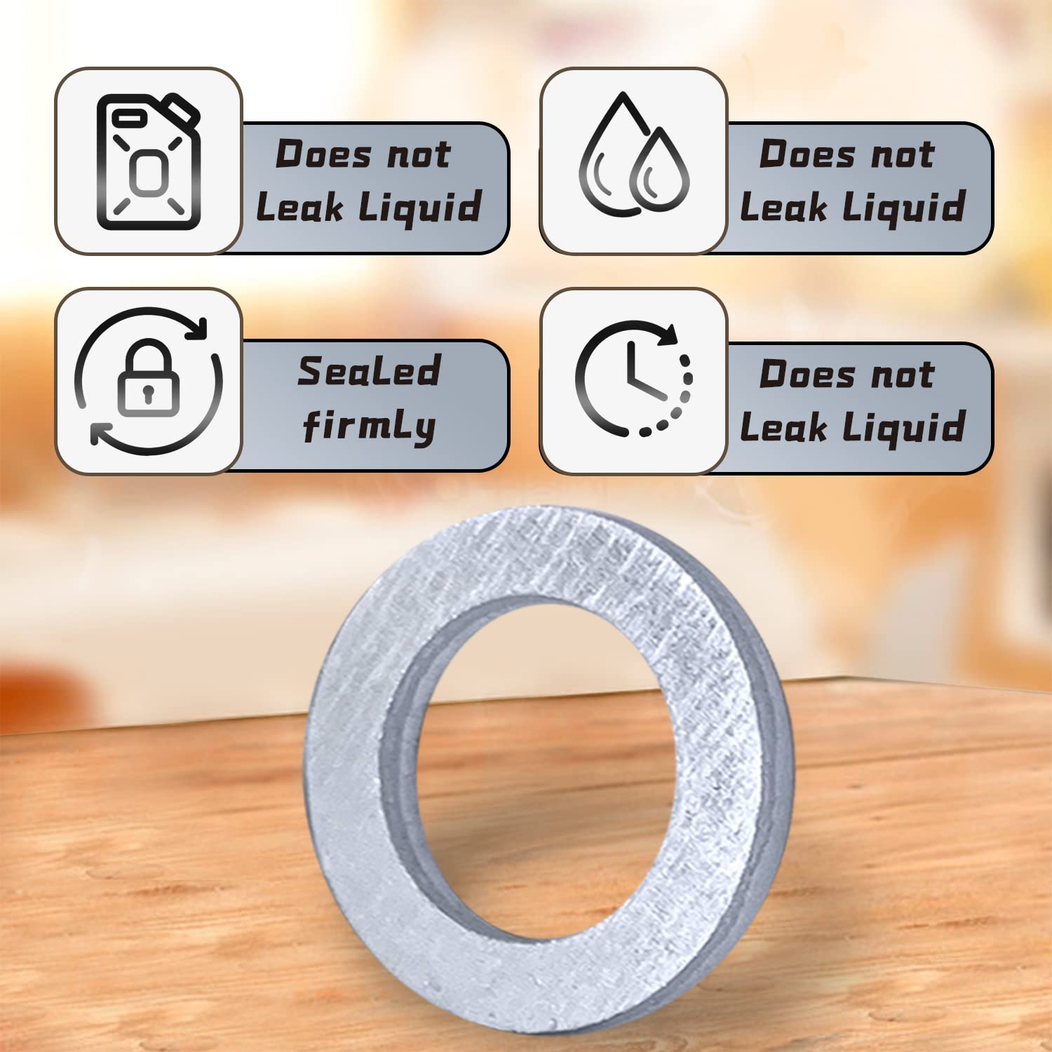 Miytsya 20 Pcs Oil Drain Plug Gasket Washer Crush Seal Silver – 14Mm Replacement For Honda - Oem 94109-14000 Fits Most Popular Models 1973-2022