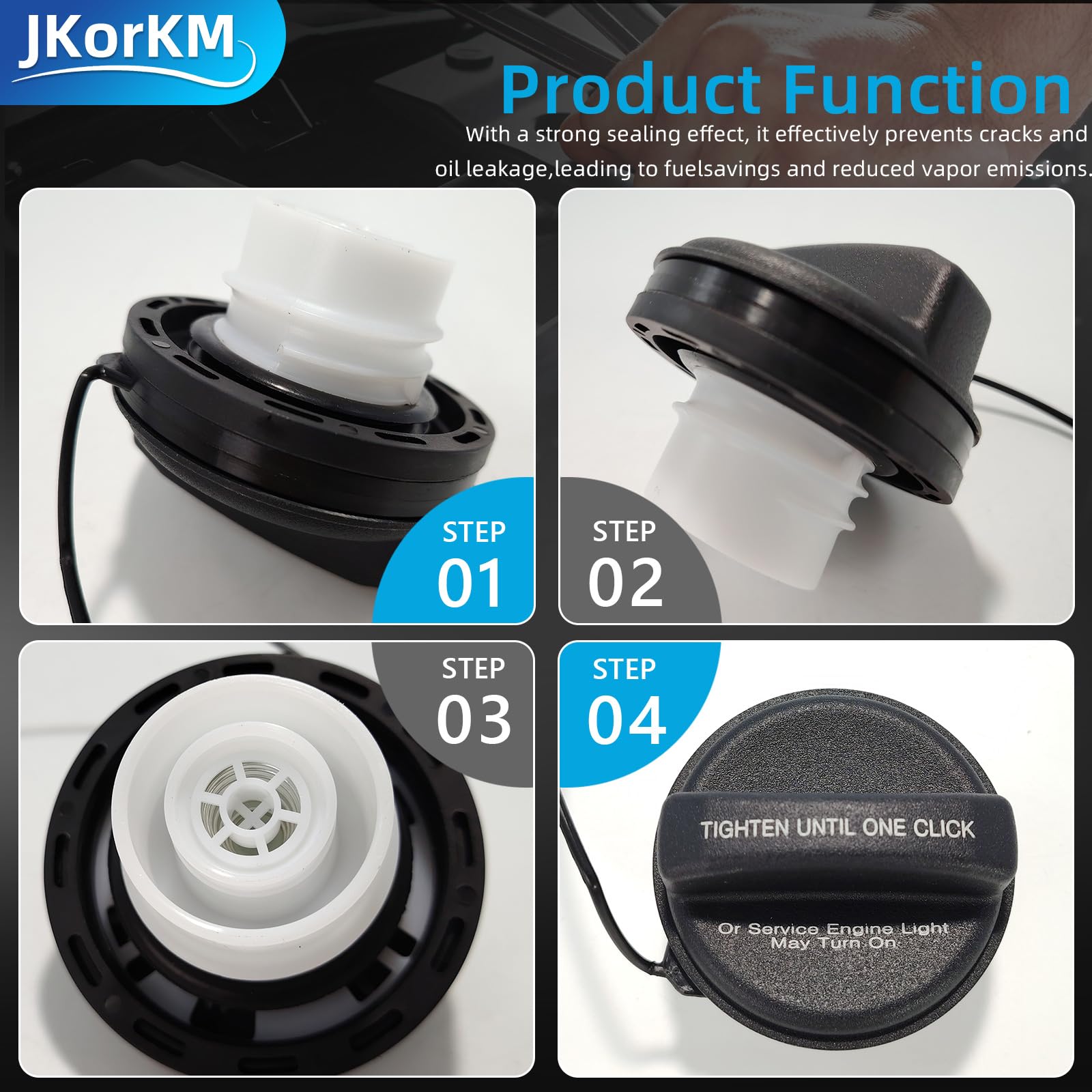 Jkorkm Gt364 Gas Cap, Fuel Cap Compatible With Buick Chevy 2013-2021 Spark Trax 2013-2017 Encore Verano 2020-2021 Encore 2012-20