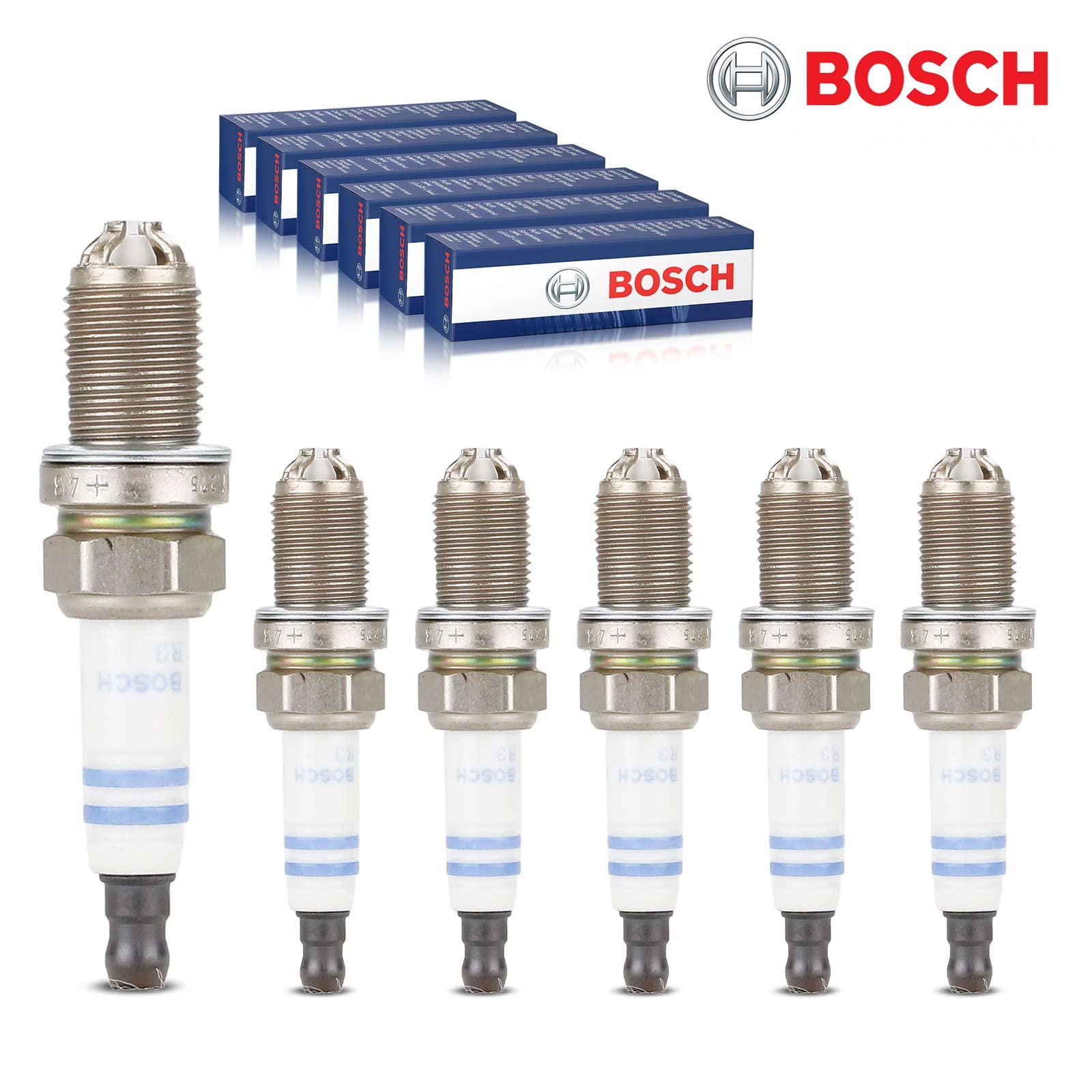 Bosch Spark Plug Set X6 Pcs Fits Bmw Mini Morgan Rolls-Royce 1.4-6.75L 1987-