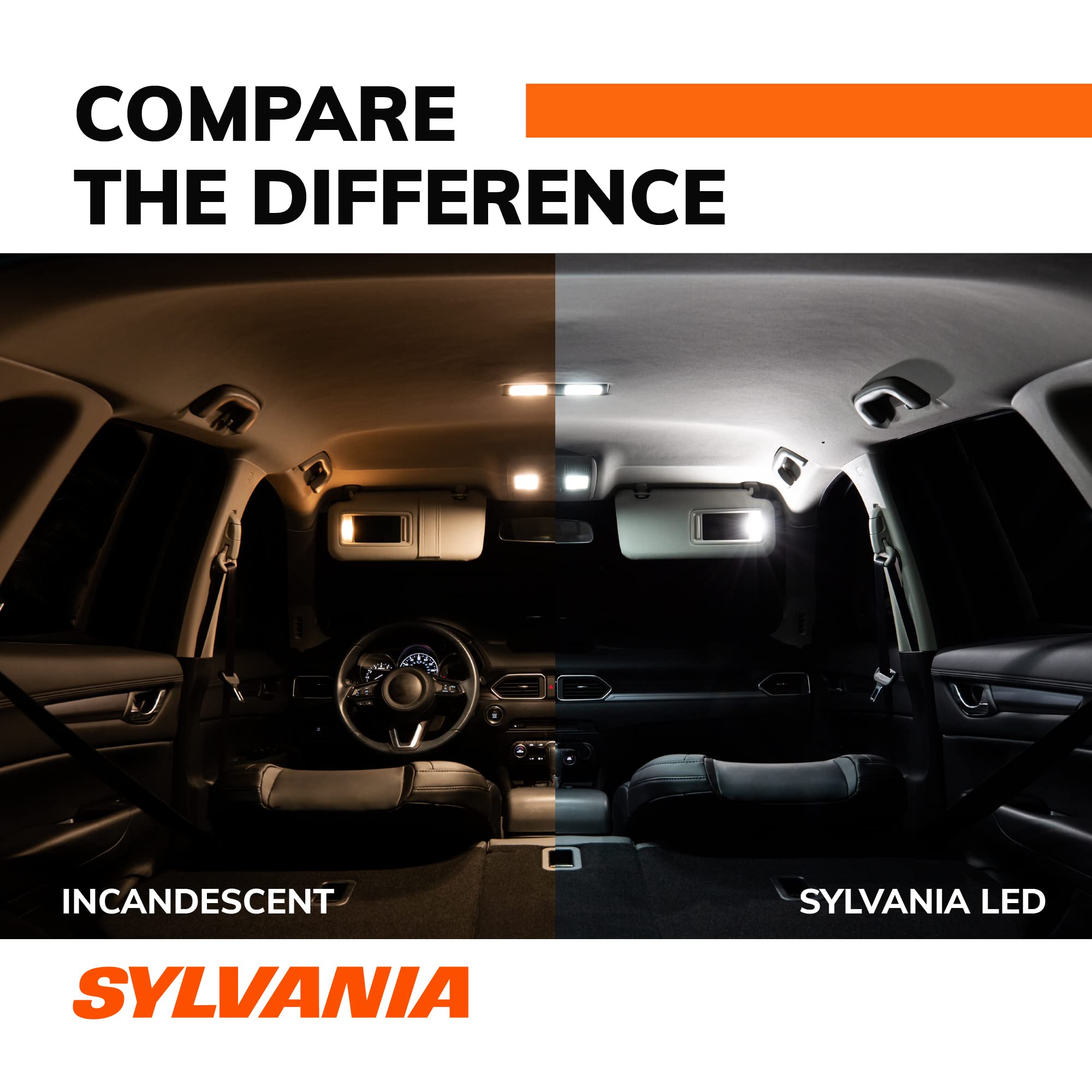 Sylvania - 1157 Led White Mini Bulb - Bright Led Bulb, Ideal For Daytime Running Lights (Drl) And Back-Up/Reverse Lights (Contains 2 Bulbs)