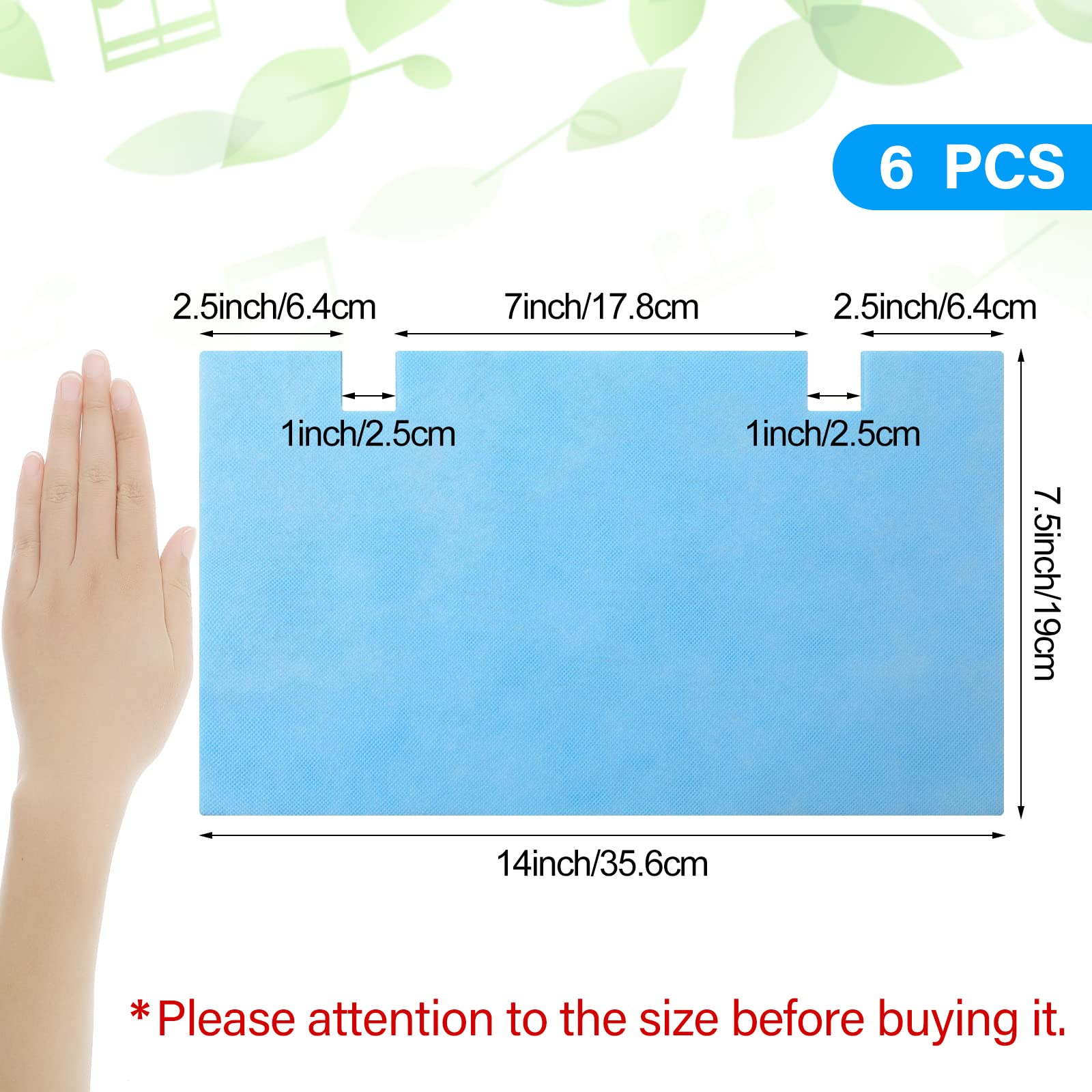 6 Pack Rv A/C Replacement Air Filter Merv 6 Rated Air Conditioner Filters Compatible With Duo Therm Air Conditioner 3313107.103/