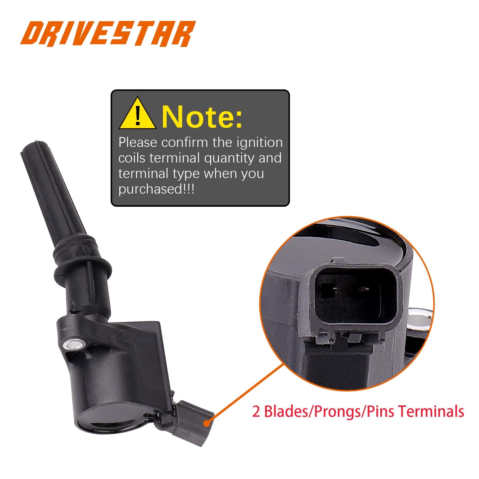Drivestar Ignition Coil For Ford F150 E150,For Lincoln Town Car,For Mercury 4.6L 5.4L V8 Replacement With Dg508 C1454 C1417 Fd50