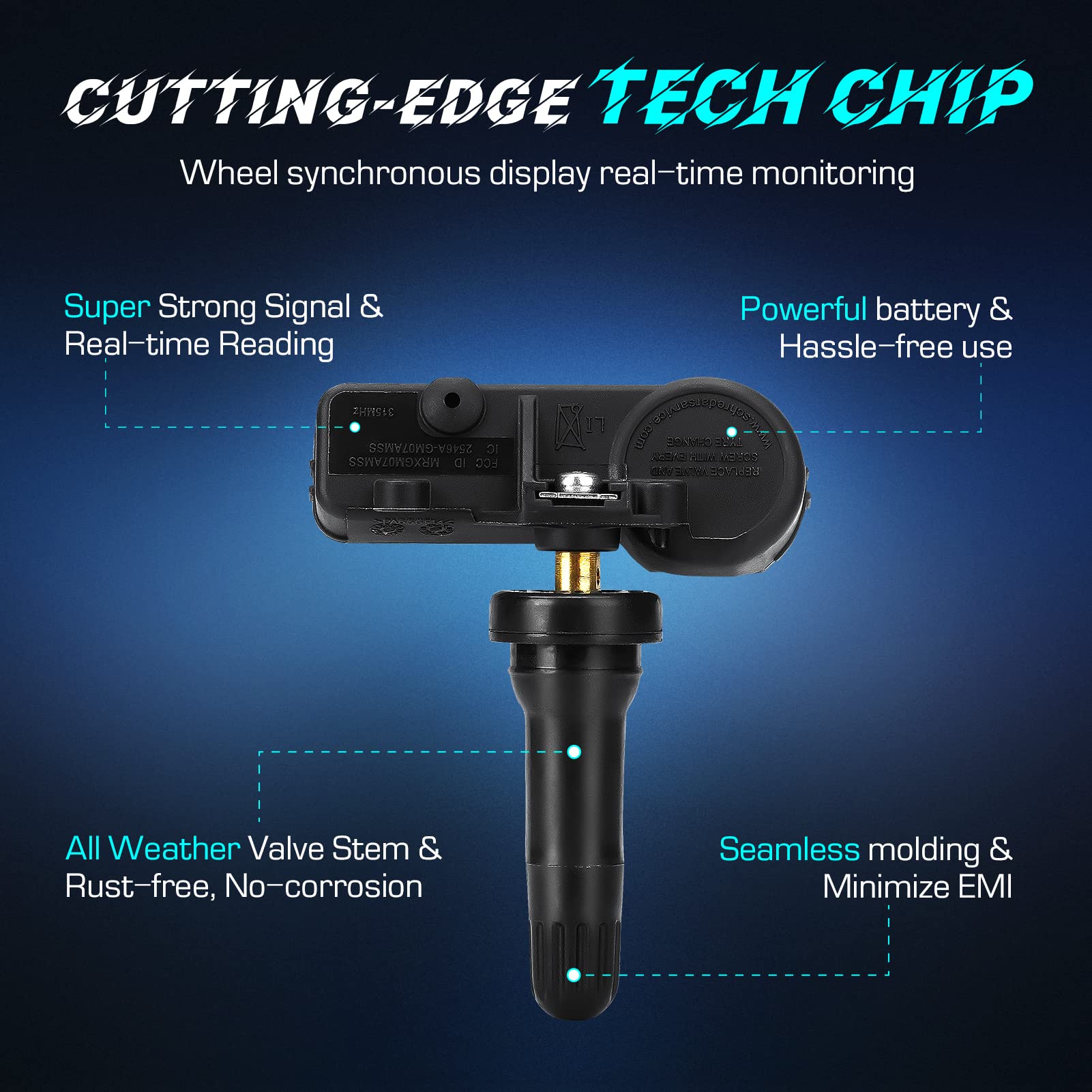 Youxmoto 56029398AB TPMS Tire Pressure Sensor 433MHz, Compatible with Jeep Grand Cherokee Wrangler, Dodge Charger Challenger Jou