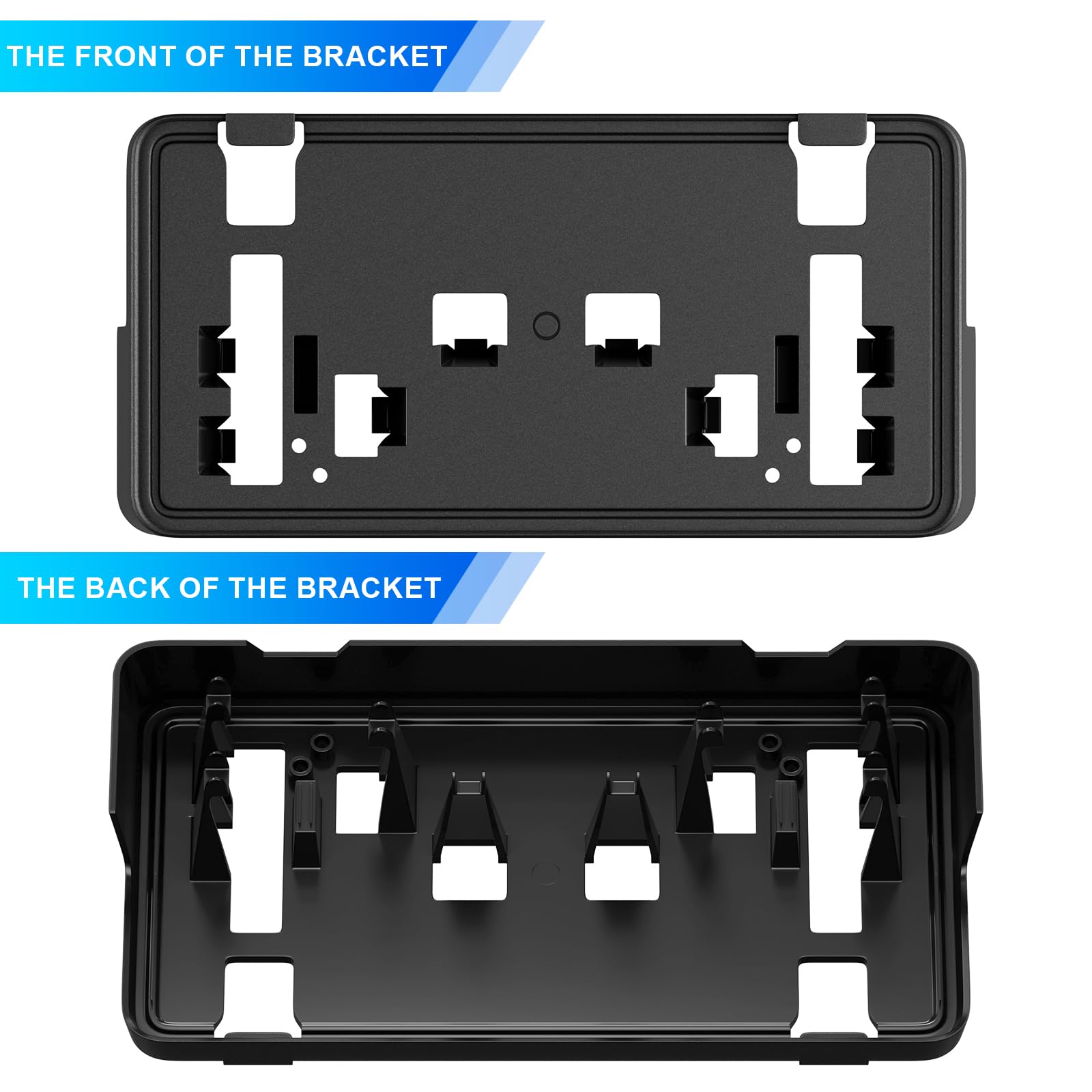 Podestaa License Plate Frame for 2021-2023 Ford F150 - Black ABS, Model FLP-F150, Fits 2.7L 3.0L 3.5
