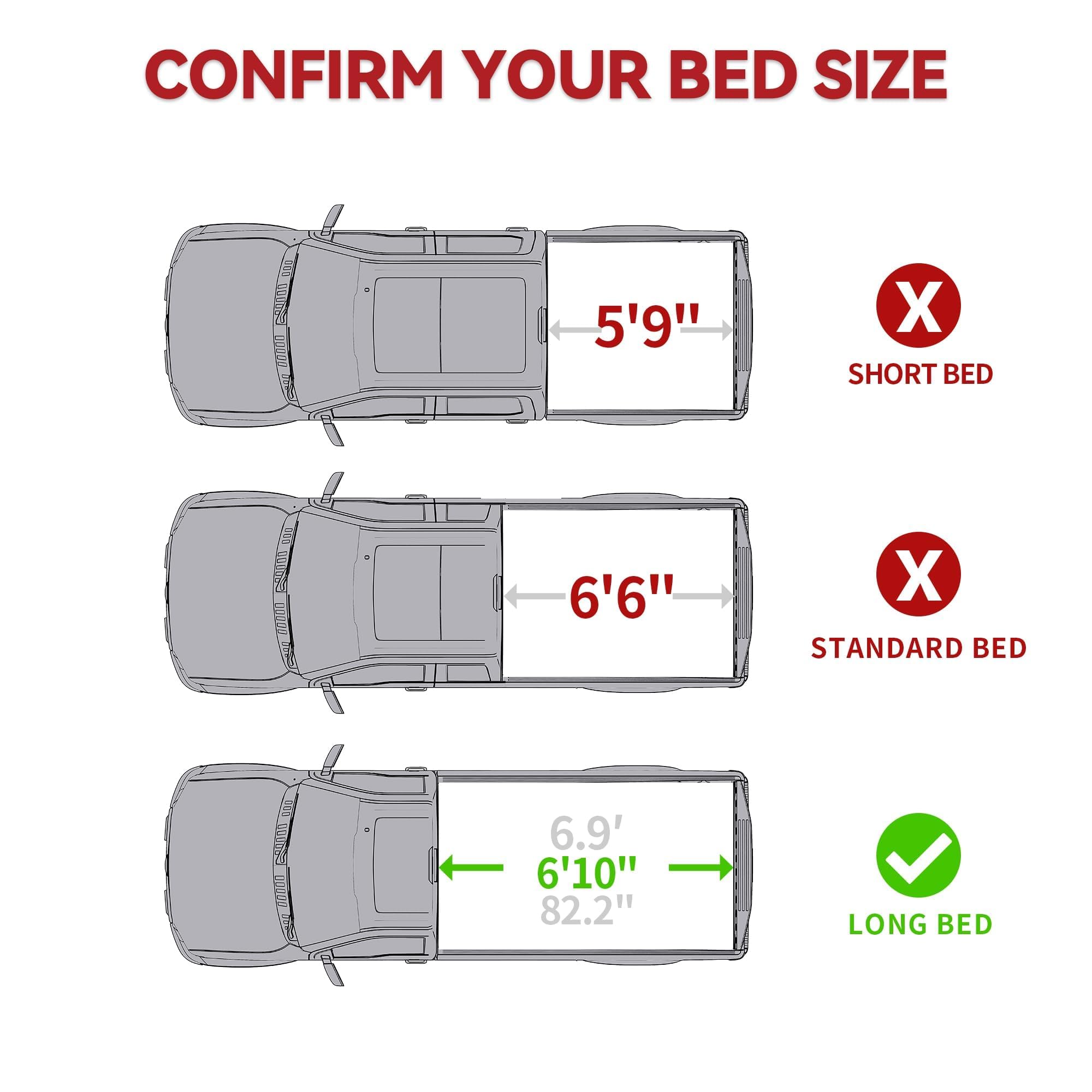 YITAMOTOR Hard Tri-fold Truck Bed Tonneau Cover Fits for Chevy Silverado/GMC Sierra 2500 3500 HD 2020-2025 6.9 ft Bed