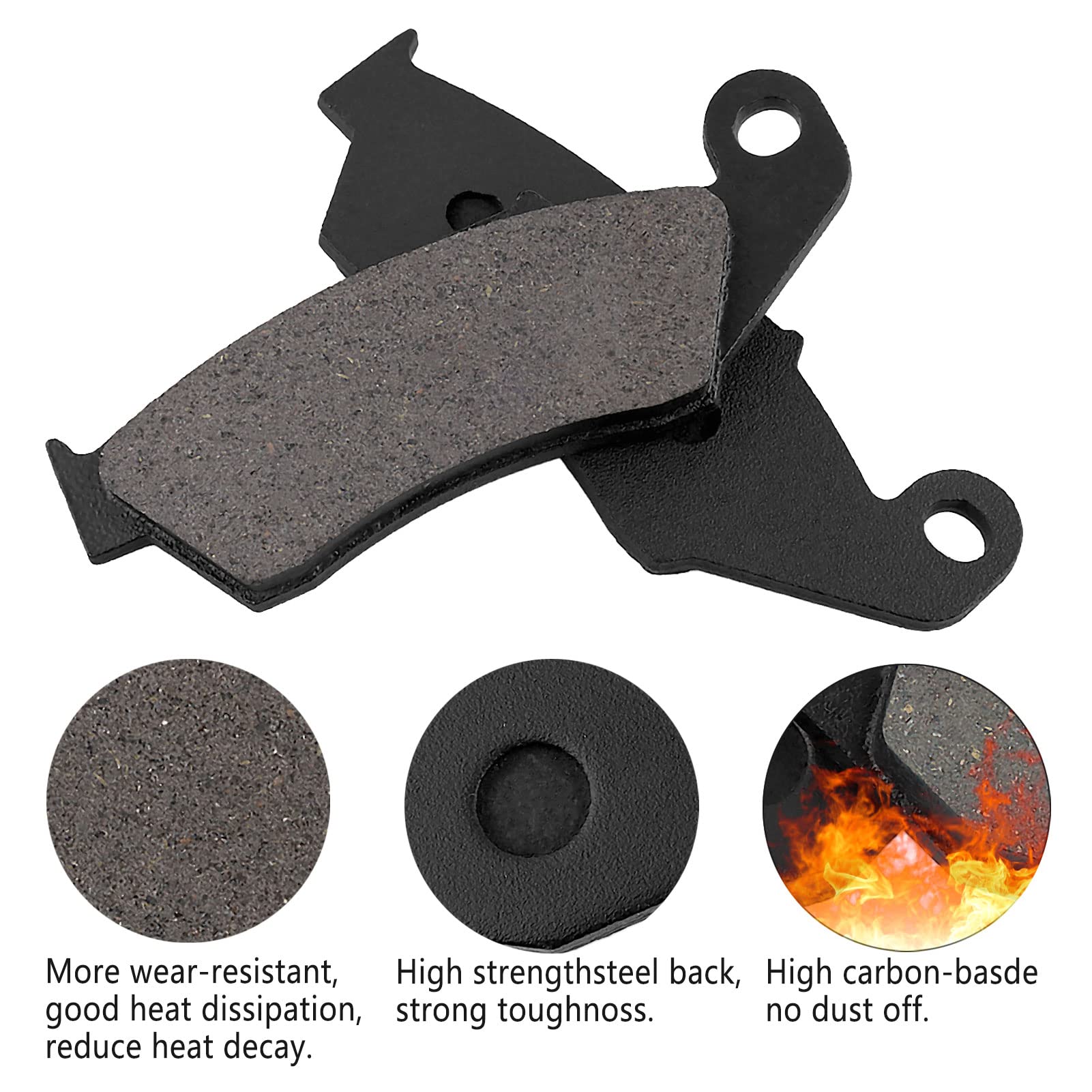 Sollon Brake Pads Front And Rear For Honda Cr125R 2002-2007, Cr250R 2002-2007, Crf250R/Crf250X 2004-2017, Crf450Rx 2017, Crf450X 2005-2017, Crf450R 2002-2016