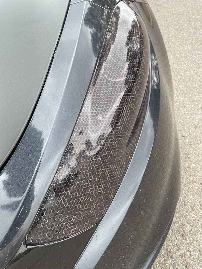 Vvivid Extra-Wide Headlight Taillight Vinyl Tint Wrap 16 Inch X 60 Inch Roll (Hex+ Light Smoke)