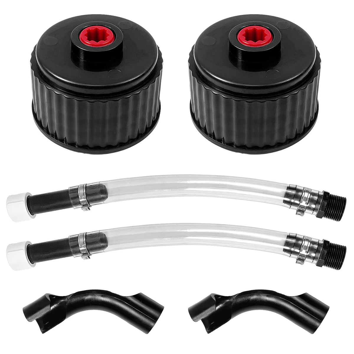 2 Set Of Racing Fuel Filler Hose Kits, 5 Gallon Neck Hose With Jug Cap Hose Bender, Racing Replacement Gas Can Cap, Jug Hose Utility