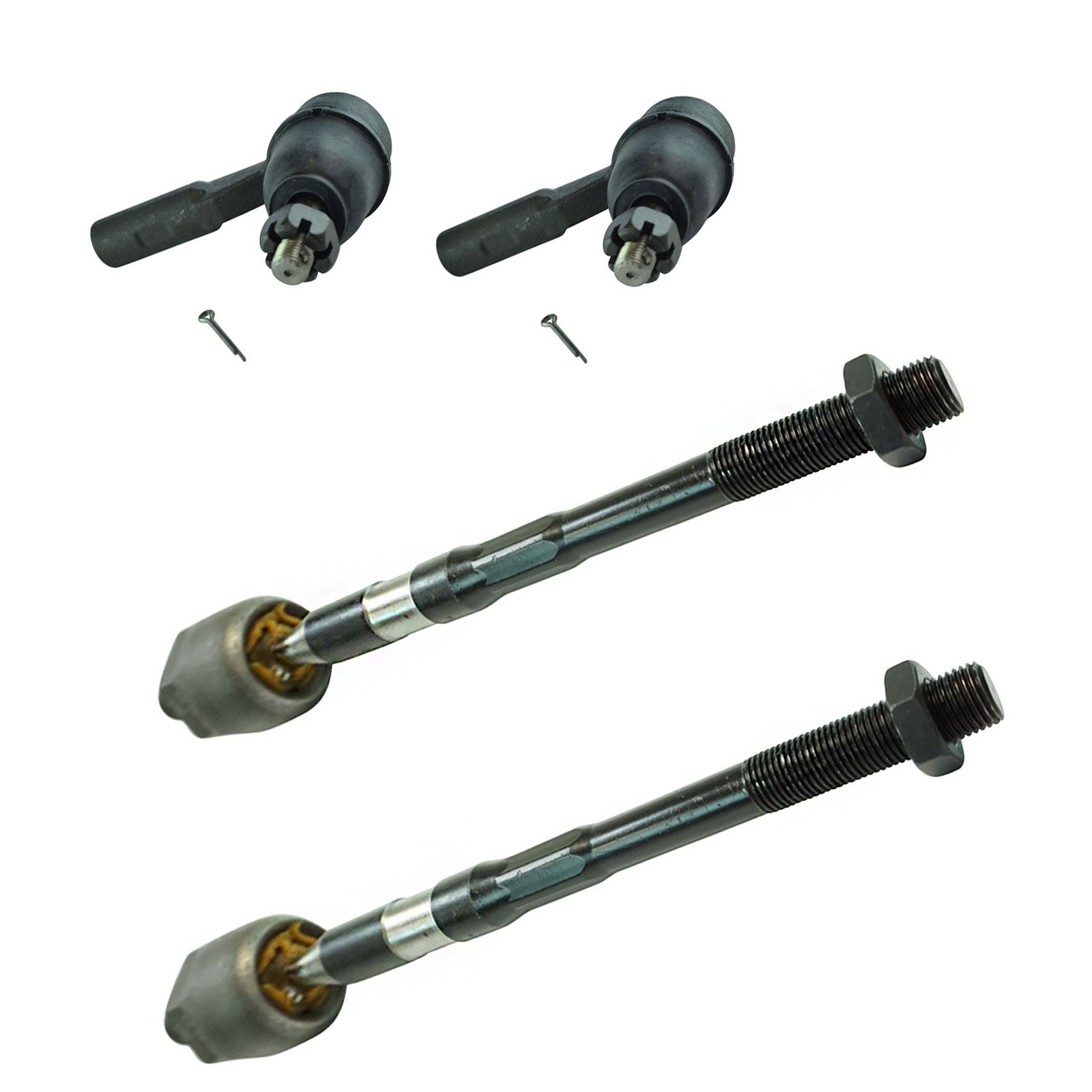 Trq Front Inner And Outer Tie Rod Set Compatible With 2006-2007 Chevrolet Colorado Gmc Canyon 2007-2008 Isuzu I-370