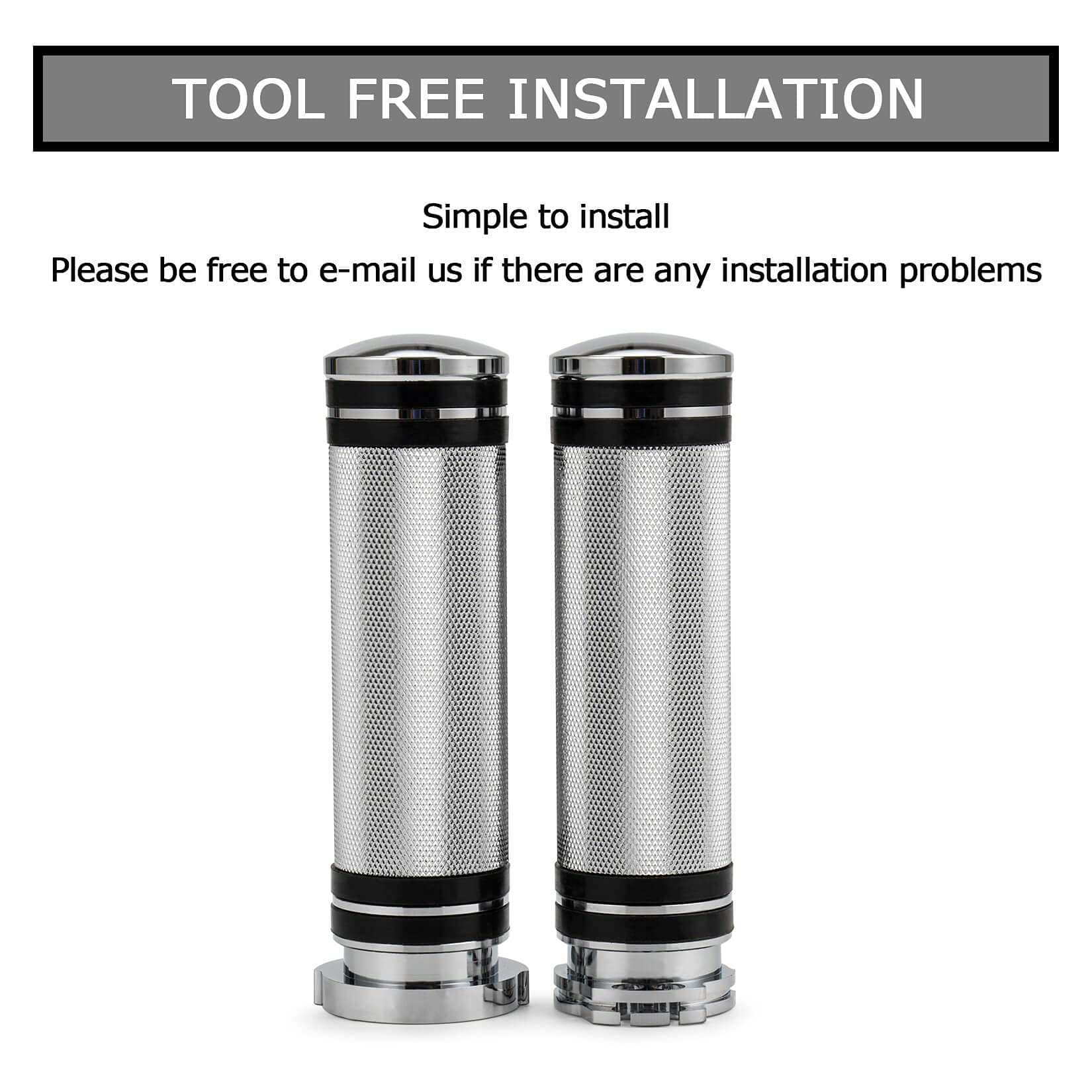 Motorcycle 1' Inch Hand Grips 25Mm Handlebar Grips Universal For Sportster Fatboy Dyna Softail Vrod Cafer Chopper Bobber Custom Touring Road King Electra Glide Street Bob Night Train Xl Xr Chrome