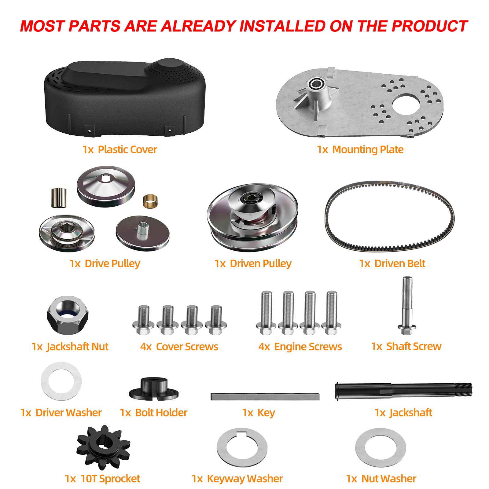 212Cc Torque Converter Kit Go Kart 30 Series 6.5 Hp Mini Bike Comet Clutch Set 3/4 Inch 10T #40/41/420 Chain Predator Driver Pul