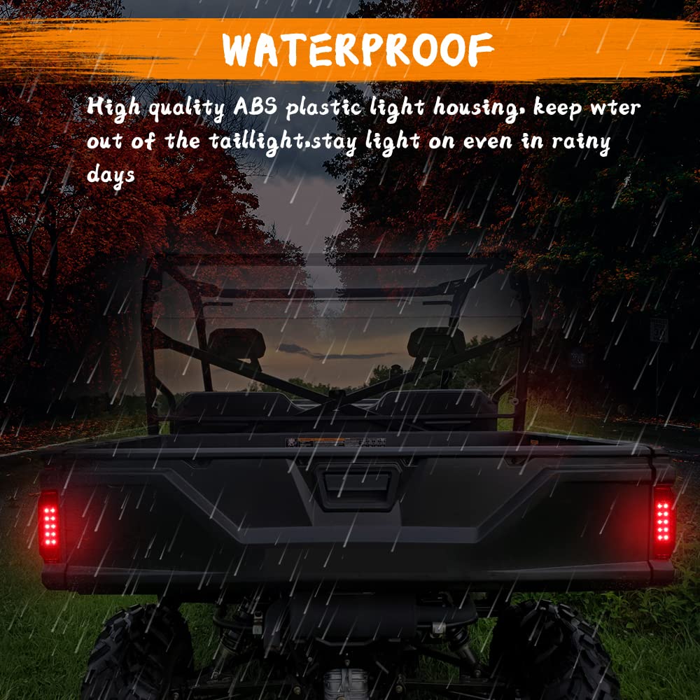 Motoparacc Smoked Utv Brake Tail Lights Led Taillights Compatible With Polaris Ranger 900 1000 Xp Diesel 570 Full Size Pro Xd 40