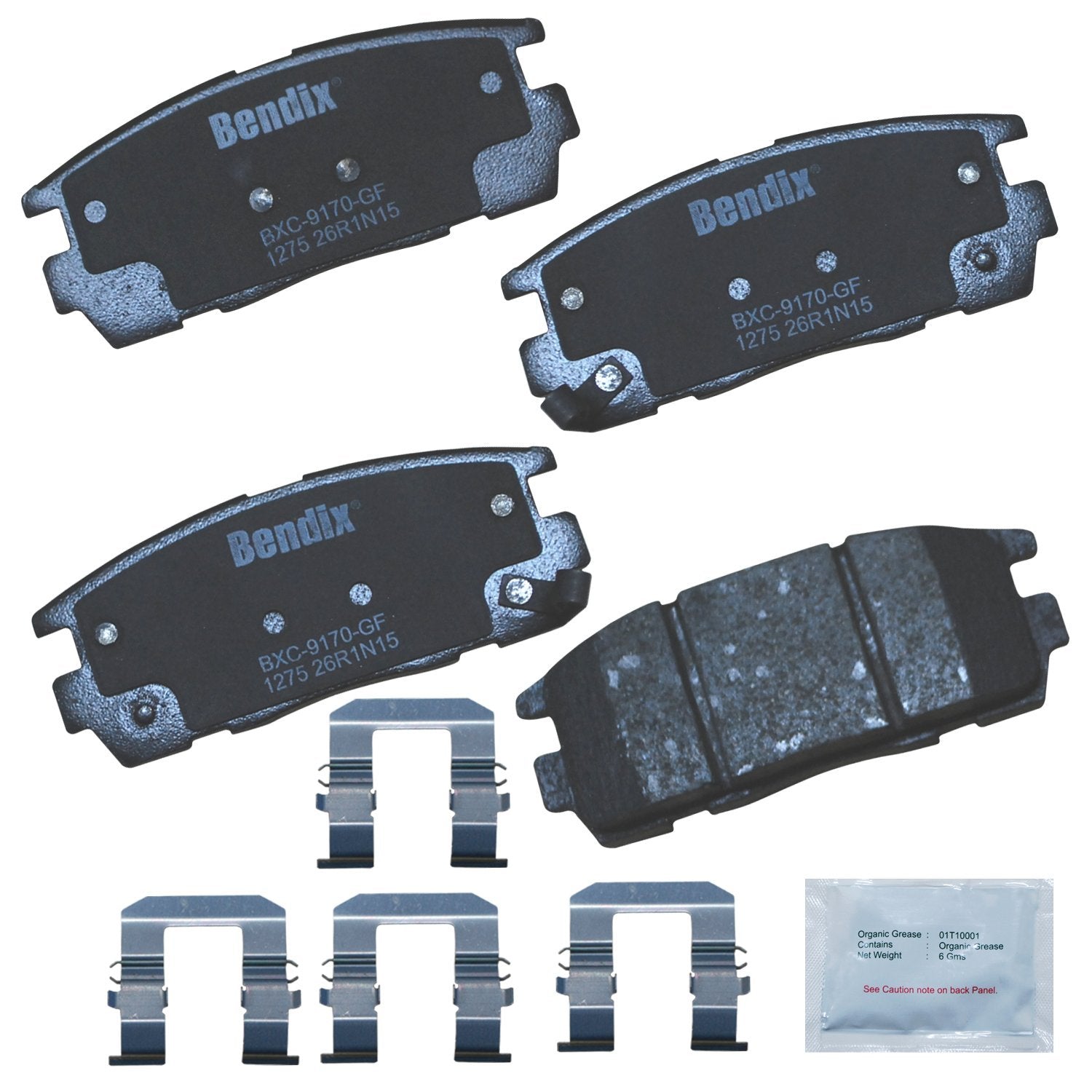 Bendix Priority1 Cfc1275 Ceramic Rear Brake Pads For Chevrolet Captiva Sport 2015-2008, Equinox 2017-2007, Gmc Terrain 2017-2010
