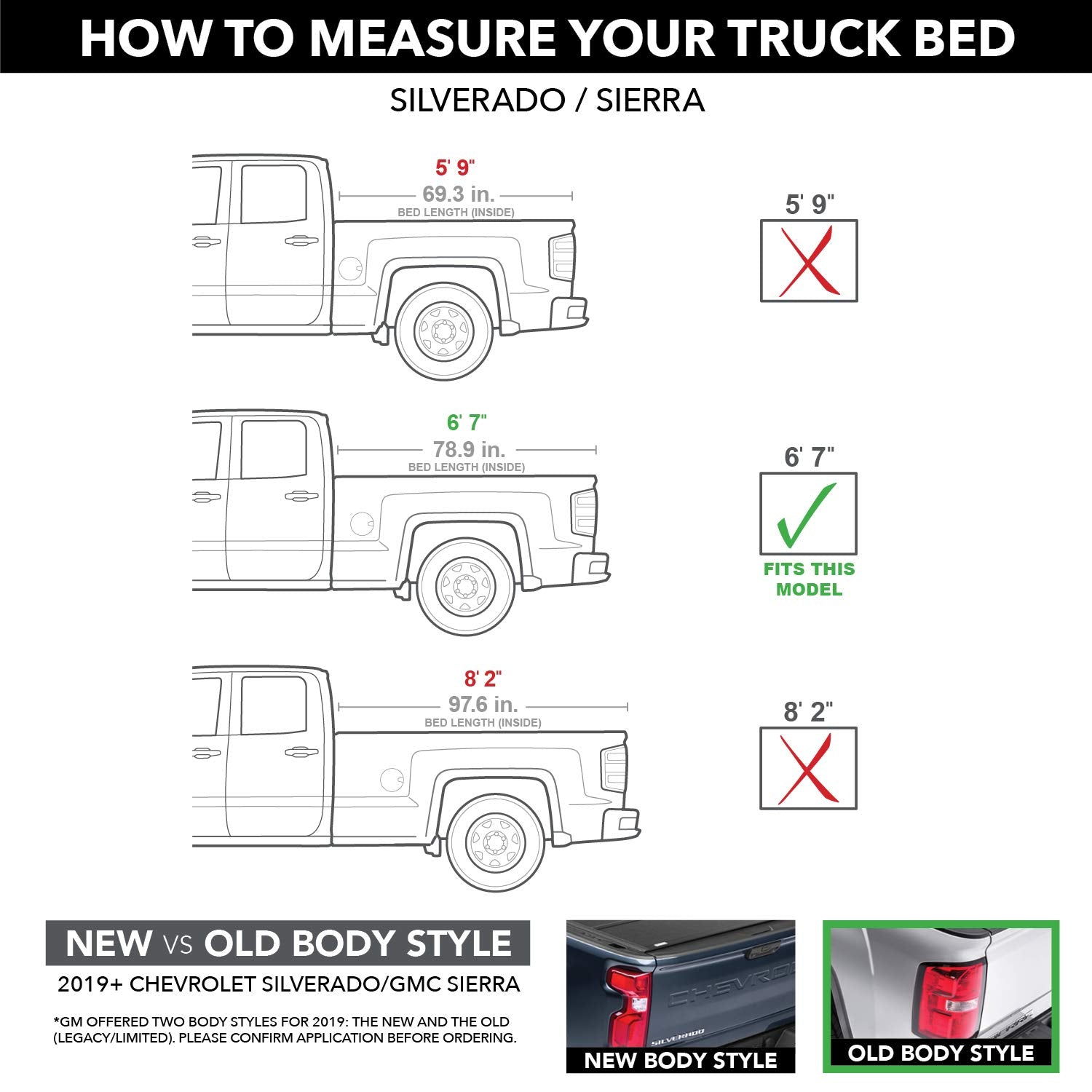 Gator Etx Soft Roll Up Truck Bed Tonneau Cover | 53110 | Fits 2014 - 2018, 2019 Ltd/Lgcy Chevy/Gmc Silverado/Sierra 6' 7'' Bed (