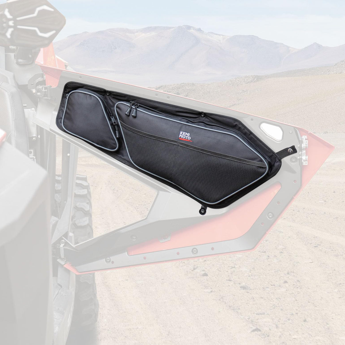 Kemimoto Pro Xp Front Door Bags Compatible With 2020-2024 Polaris Rzr Pro Xp/R/Turbo R Utv Storage Side Door Tool Bags With Knee