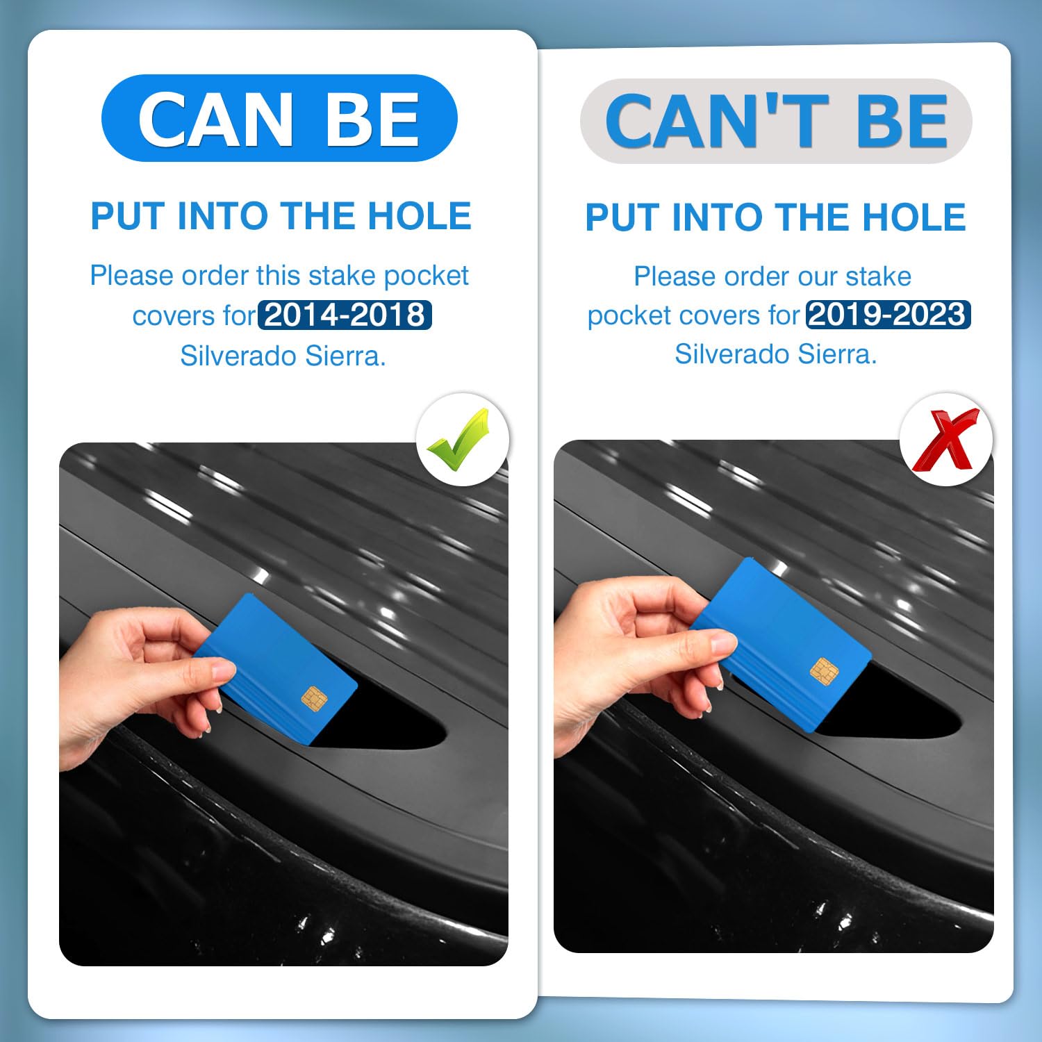 Shademax Custom Fit For Stake Pocket Covers 2014-2018 Gmc Sierra 1500 Chevy Silverado 1500/2500/2500Hd/3500 Truck Bed Rail Stake