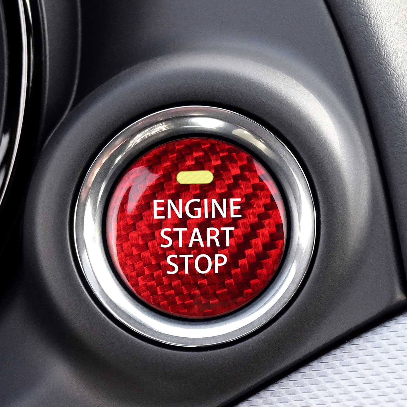 Anfokas Compatible With Mazda 3 6 Cx-3 Cx-5 Cx-9 Mx-5 Miata Accessories Real Carbon Fiber Sporty Car Keyless Engine Start Stop P