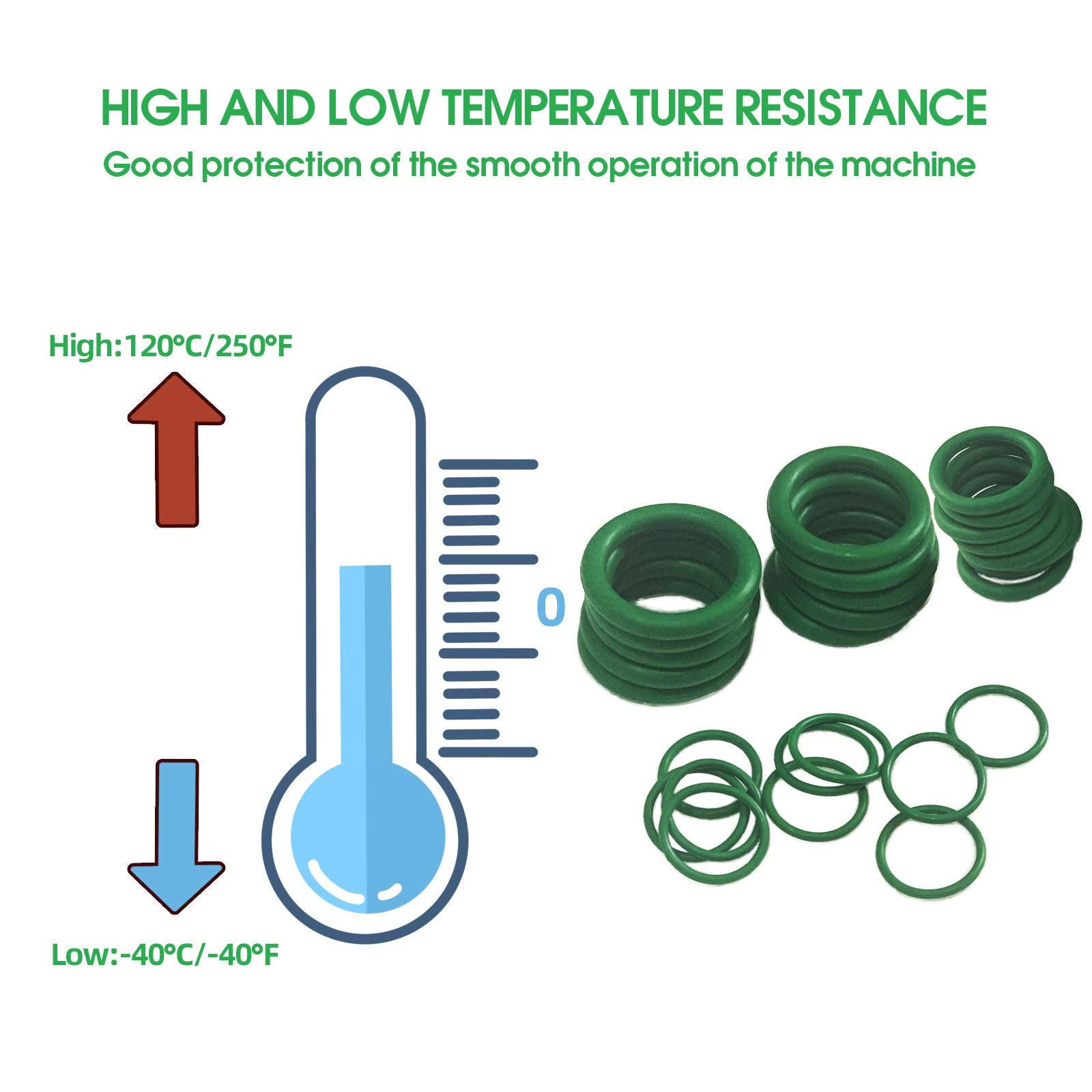 Boatsea 270Pcs Rubber O Ring Kits 18 Sizes Sealing Gasket Washer Made Of Nitrile Rubber, Automotive Ac O-Rings Kit, O-Ring Assor