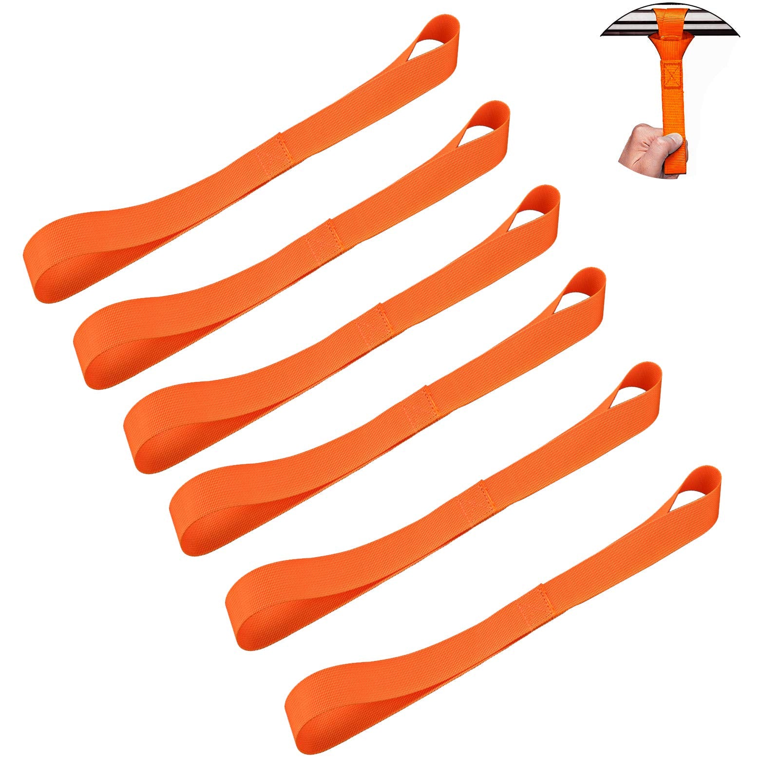 Premium Soft Loop Tie Down Straps, Soft Hook Tie Down Extenders(6Pk), 1 X 12 Heavy Duty Adjustable Stretch Straps Hook Extension