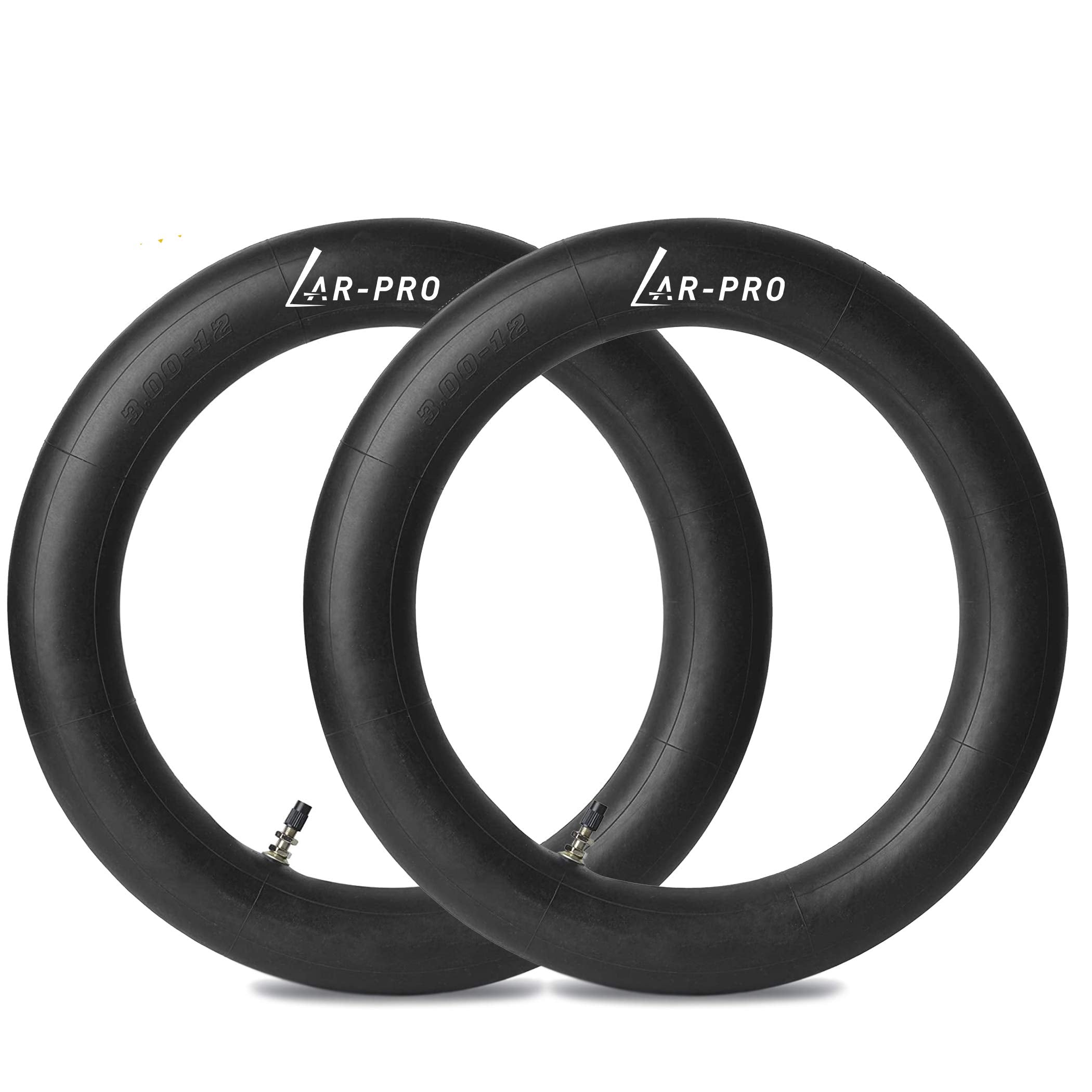 (2-Pack) Ar-Pro 3.00/3.50-12'' Dirt Bike Inner Tubes With Tr4 Valve Stem - 80/200-12 Motocross Bike Tire Replacement Inner Tubes