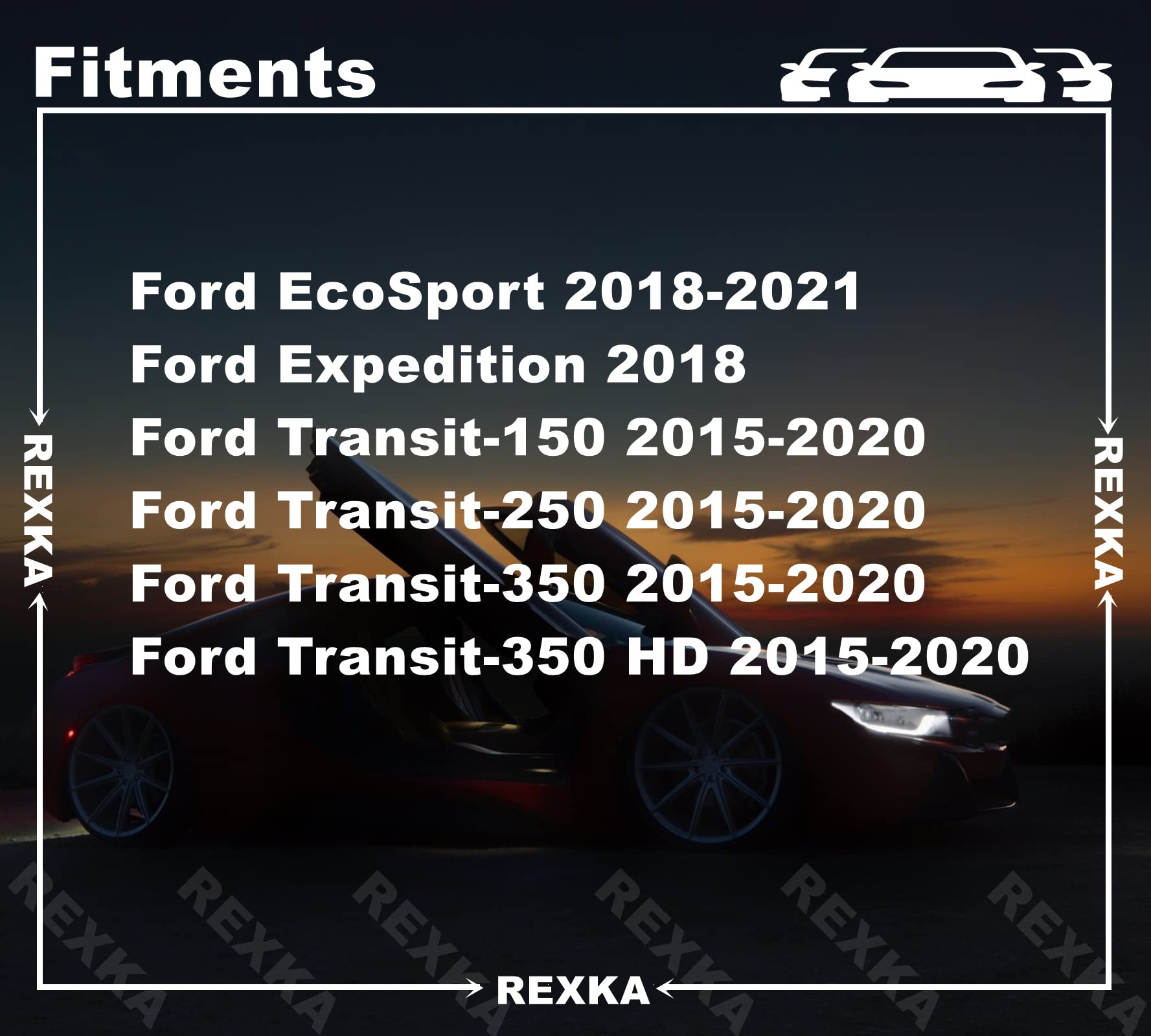 Rexka 51pcs Wheel Opening Molding Clip Retainer Compatible with Ford W716507-S300 Expedition EcoSport Transit 150 250 350 W71650