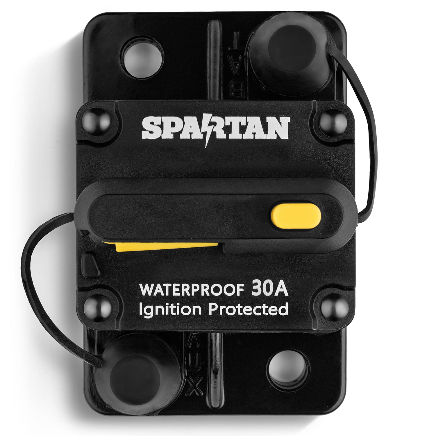Spartan Power Ignition Protected Marine Circuit Breaker - Waterproof Circuit Breaker, Battery Disconnect Switch, Resettable Fuse