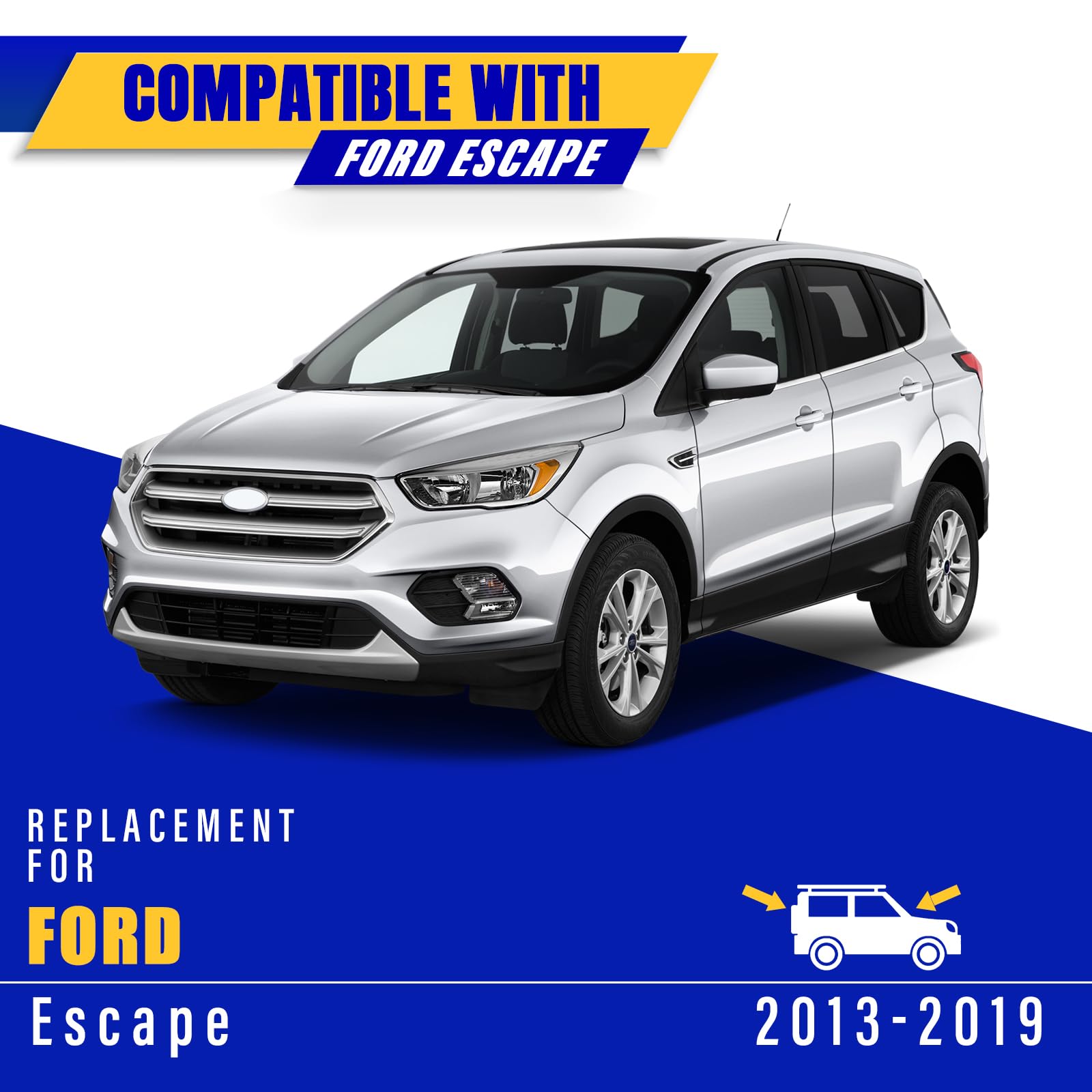 3 Wipers Replacement For 2013-2019 Ford Escape, Windshield Wiper Blades Original Equipment Replacement - 28''/28''/11'' (Set Of