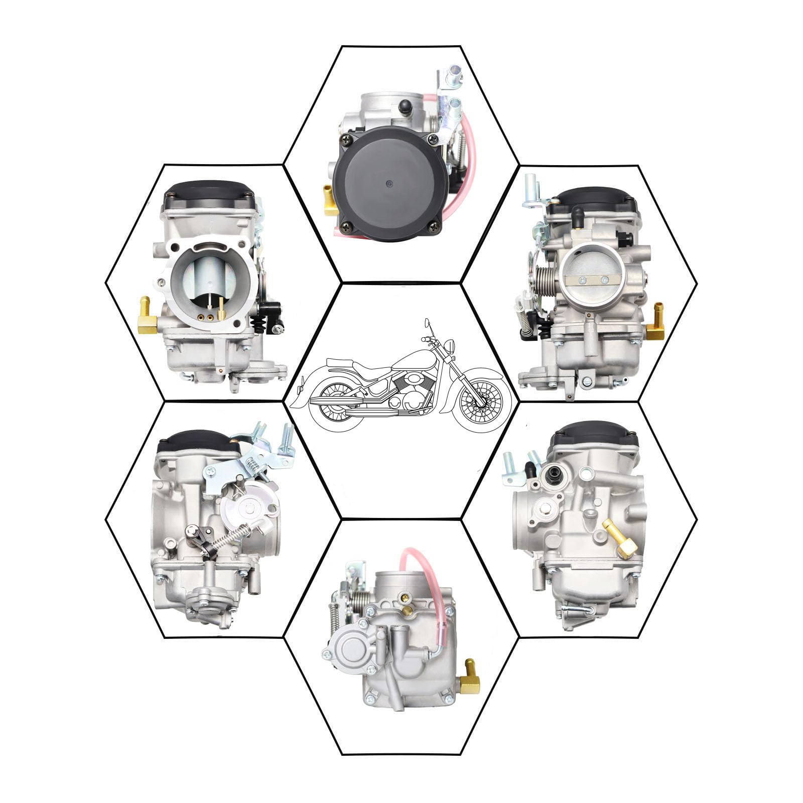 Cv40 Carburetor Replacement For Harley Davidson Sportster 1200 Xlh1200 Sportster 883 Xl883 1998-2016 / Softail 1988-2017 / Dyna Fxr Fxd 1988-2016 / Touring 1988-2016 27490-04