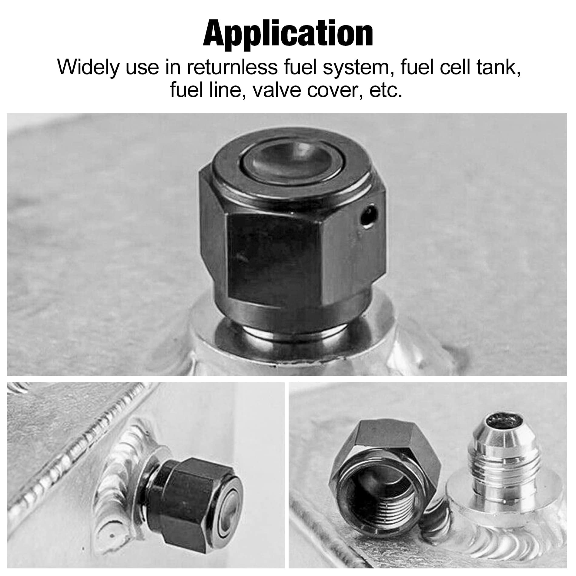 Evil Energy 16An Flare Cap Block Off Fitting Plug Black 2Pcs