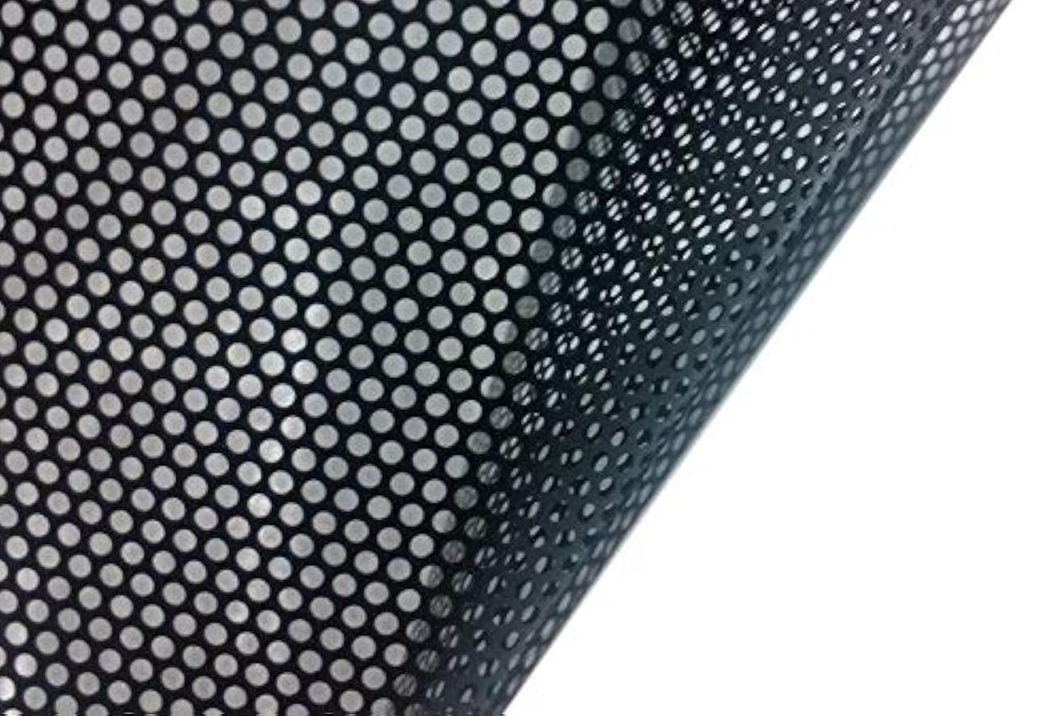 Vvivid® One-Way Perforated Black Vinyl Privacy Window Film Adhesive Glass Wrap Roll (50Ft X 48 Inches)