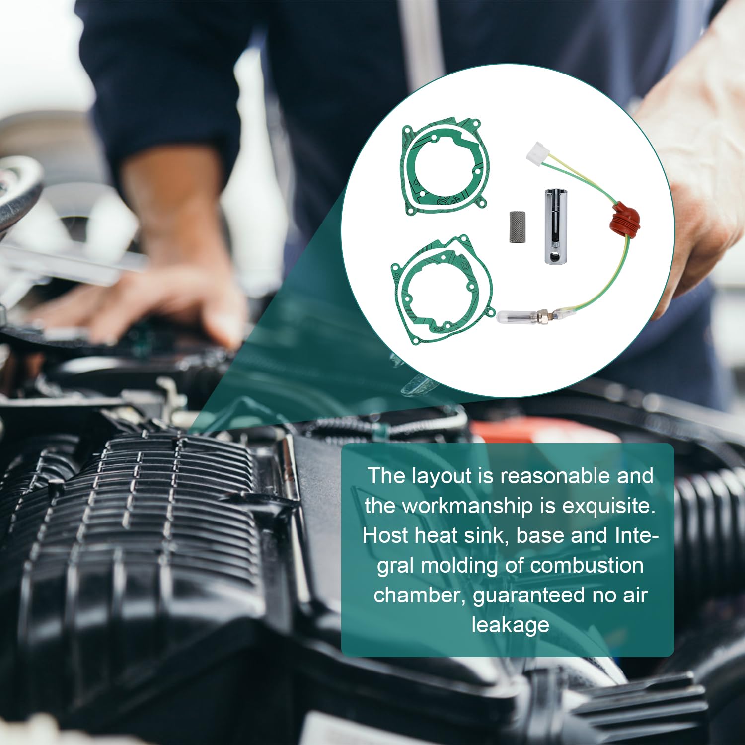 7Pcs 12V 2Kw 5Kw 8Kw Glow Plug Repair Kit, Chinese Diesel Parking Heater Gaskets Ceramic Glow Plug Heater Repair Parts Glow Igni