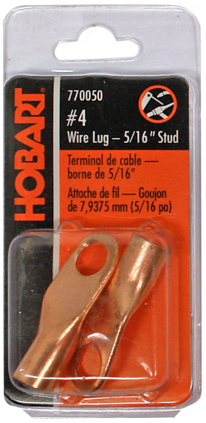 Hobart 770050 Wire Size 4 - Stud Size 5/16-Inch Cable And Wire Lug