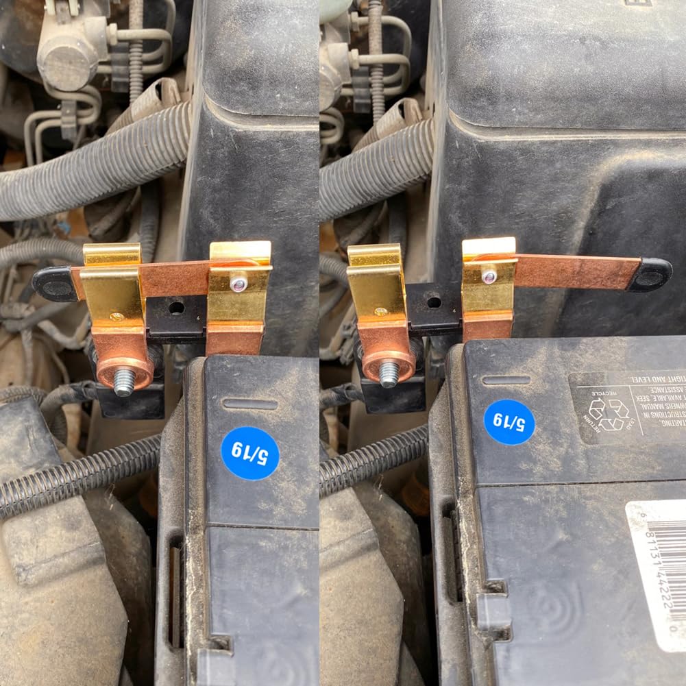 Side Post Knife Blade Master Switch, Ampper 12V / 24V Battery Disconnect Switch Isolator For Marine Car Boat Rv Atv Vehicles (Wi