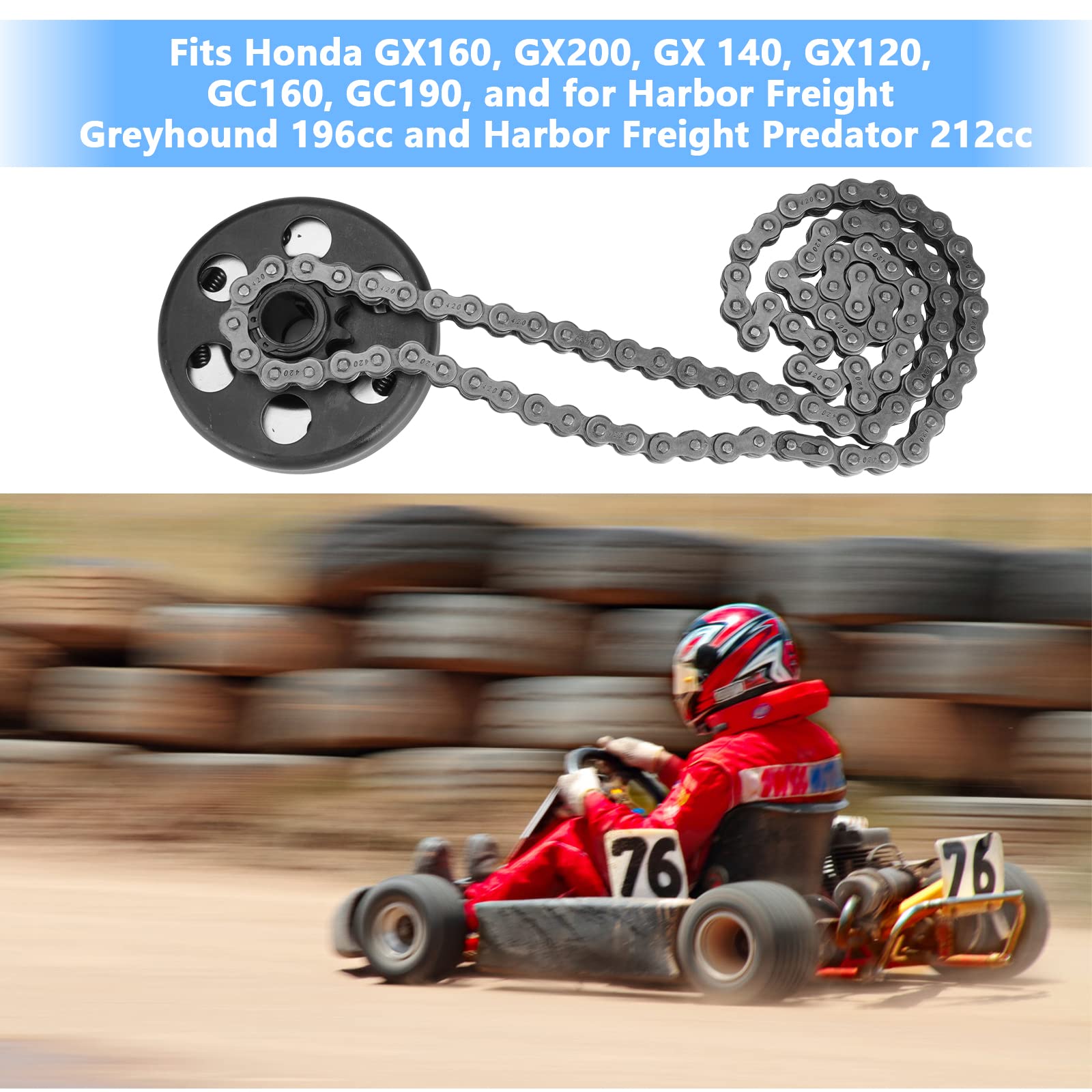 Centrifugal Clutch, Go Kart Clutch 3/4 Bore 12T With #35 Chain For Go Kart Minibike Honda Engines Gx160 Gx200 Gx140 Gx120 Gc160