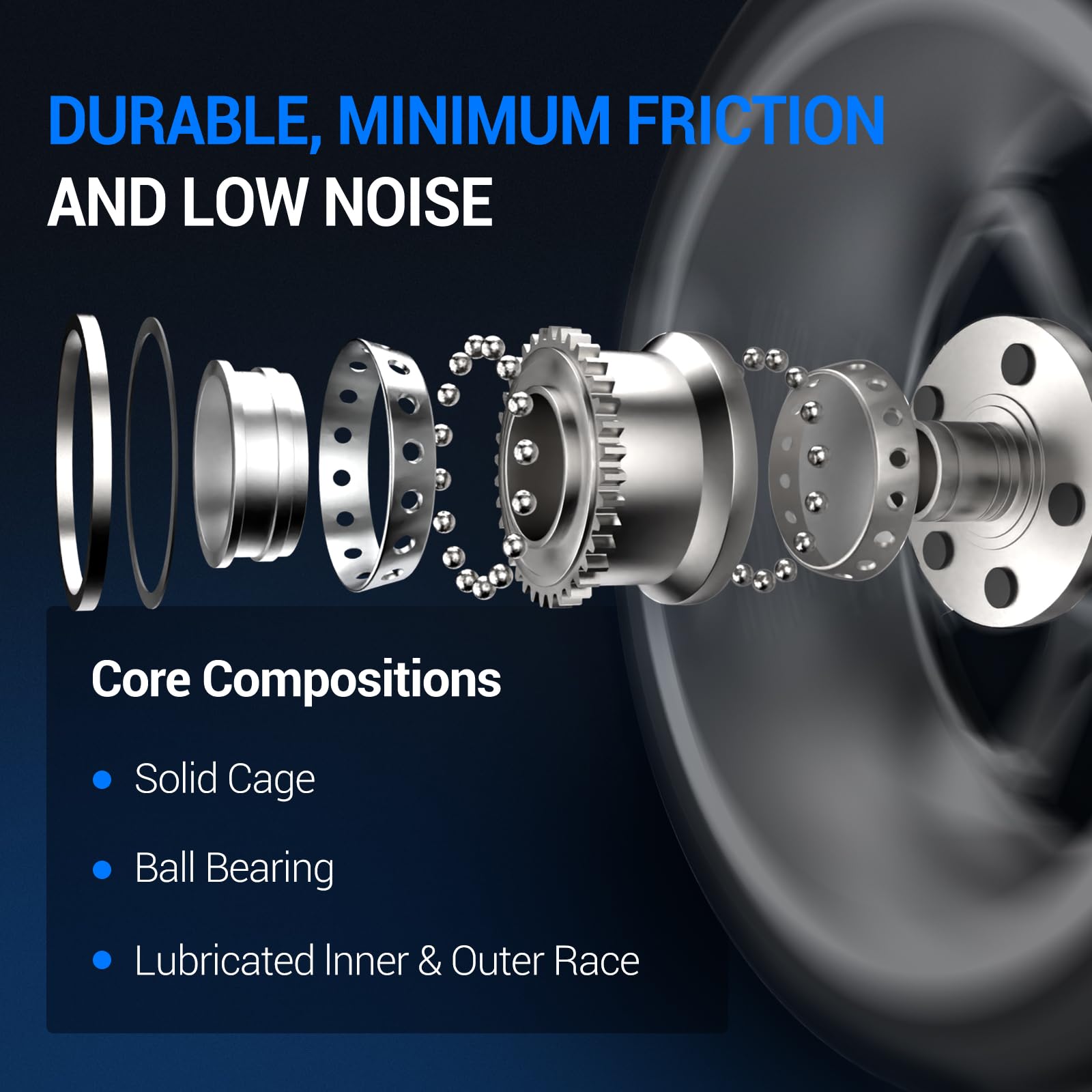 Autoround 515072 Front Wheel Hub And Bearing Assembly Compatible With 2002-2008 Dodge Ram 1500 Non-Abs 5 Lug