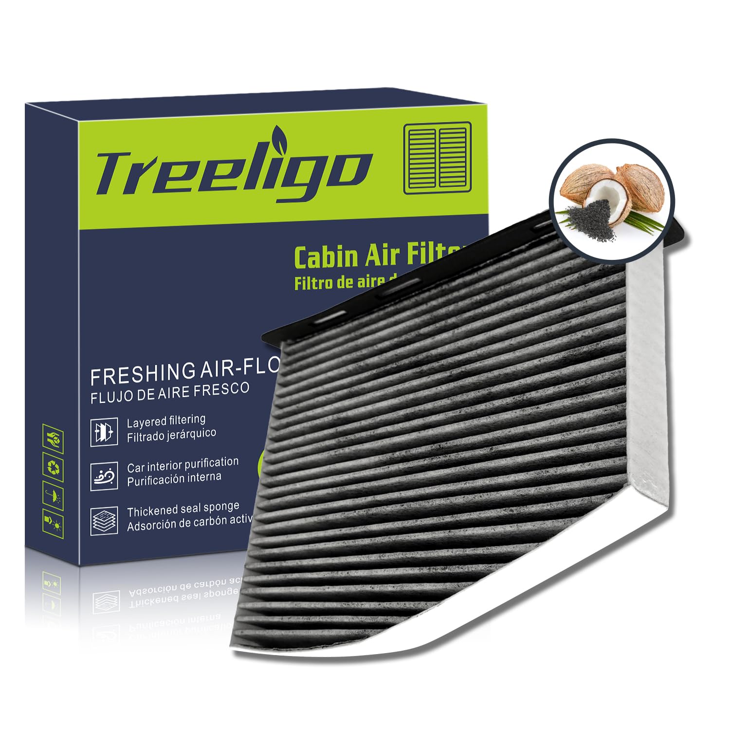 Treeligo Cuk2939 Cabin Air Filter, Replacement For Vw Tiguan 2009-2017 Jetta 2005-2018 Beetle 2012-2019 Golf 2010-2014, Bora 200