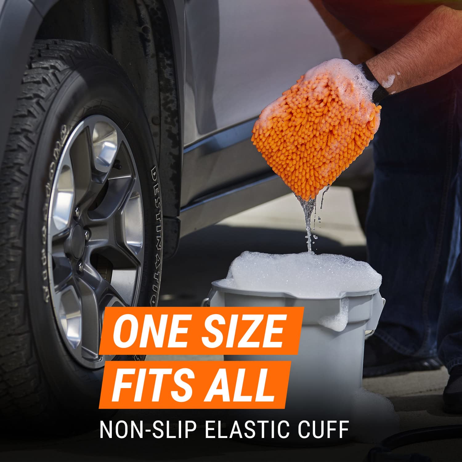 Armor All Microfiber Car Wash Mitt By Armor All, Noodle Tech Car Wash Glove For Clean Cars, Trucks, Motorcycles, 1 Each