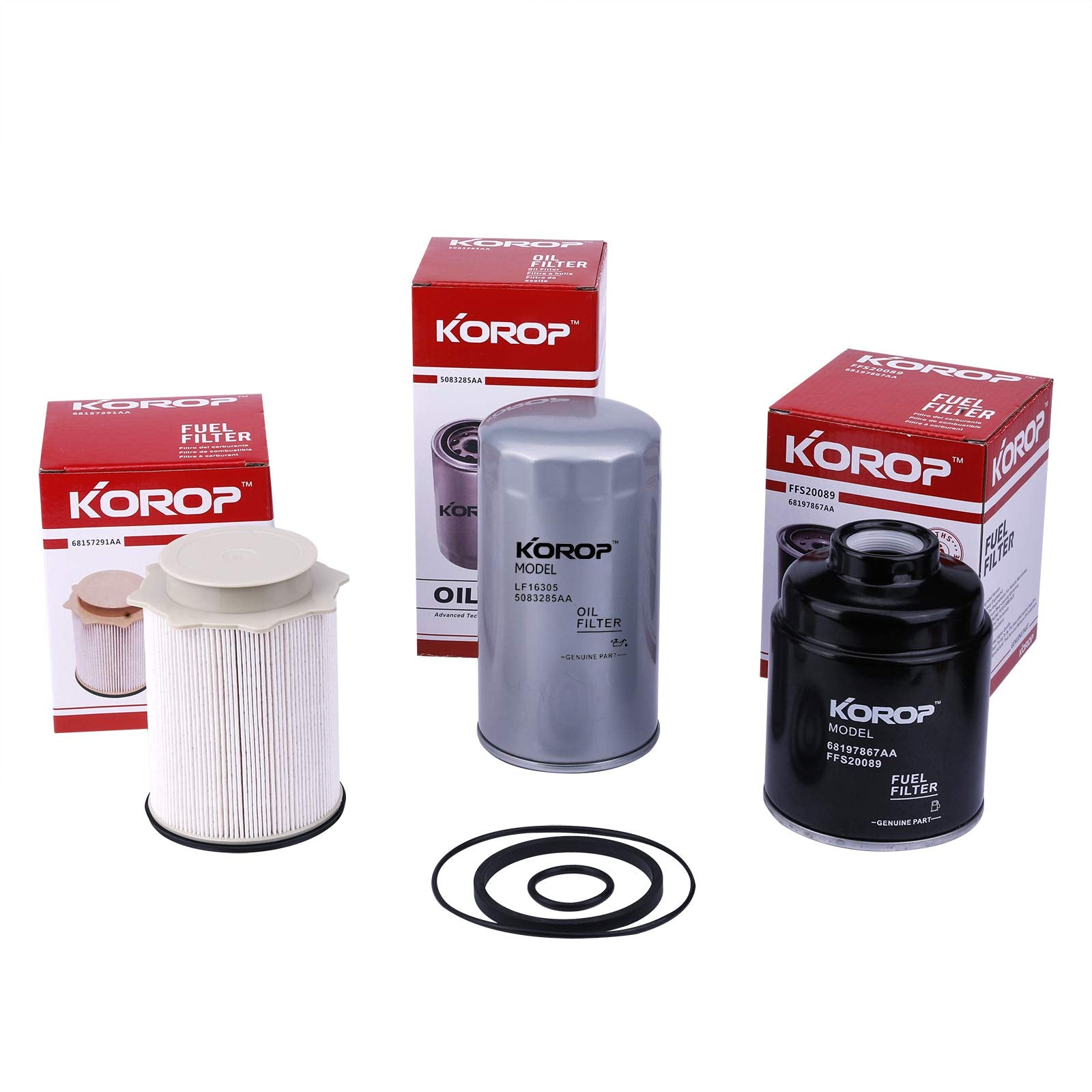Fuel Filter Water Separator and Oil Filter Set Fits for Dodge Ram 6.7L Cummins Diesel 2013-2018 2500 3500 4500 5500 Replaces# 68