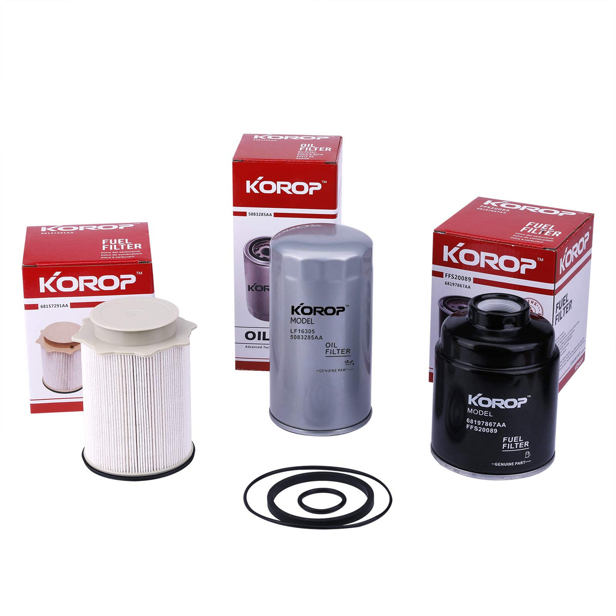 Fuel Filter Water Separator and Oil Filter Set Fits for Dodge Ram 6.7L Cummins Diesel 2013-2018 2500 3500 4500 5500 Replaces# 68