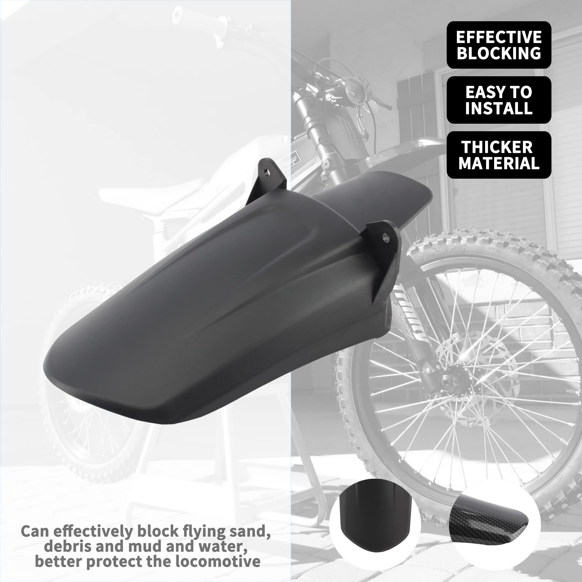 ABCERRSI Rear Shock Fender,Electric Vehicle Rear Wheel Fender for Sur Ron X/S Electric Bike Black