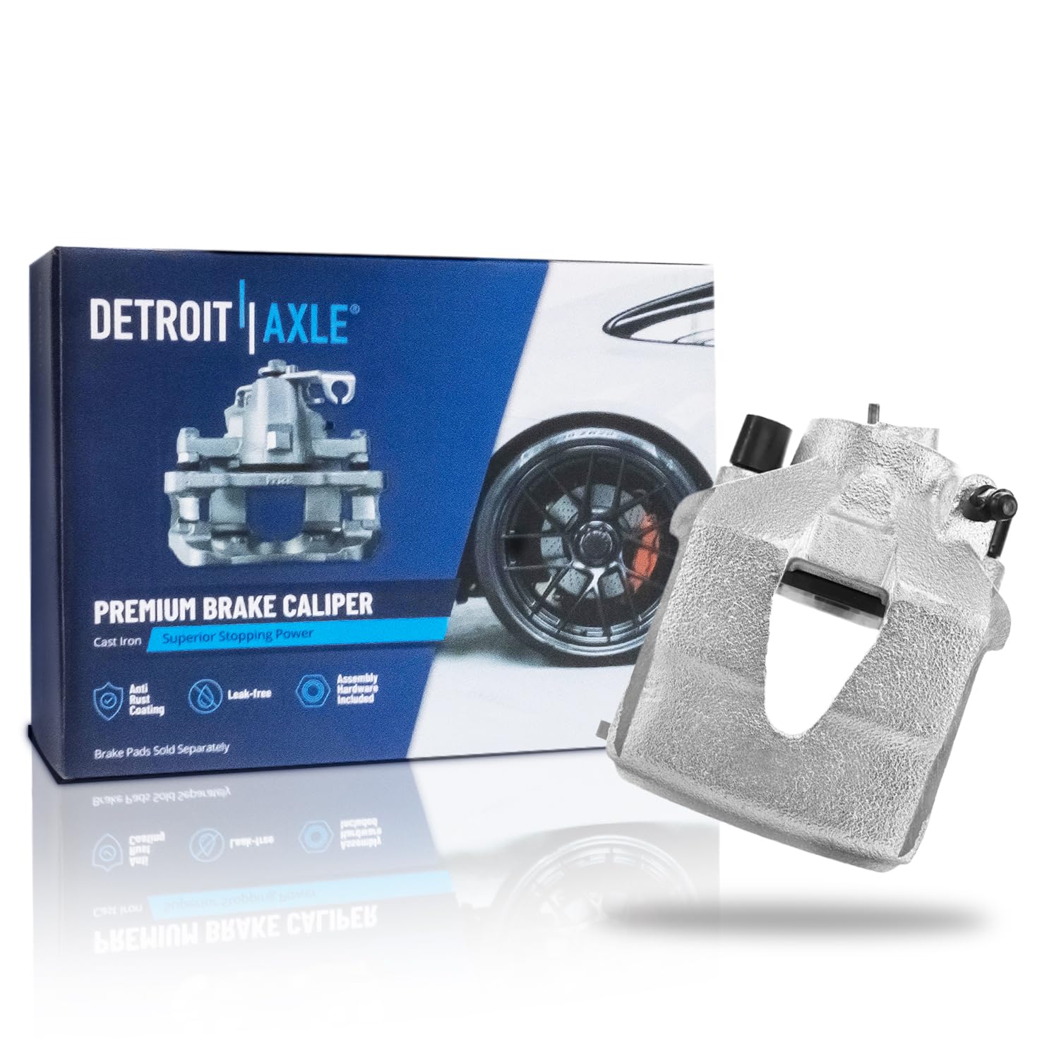 Detroit Axle - Front Left Brake Caliper for Volkswagen Golf City Beetle Cabrio GTI Polo Vento Audi A1 Seat Ibiza, Brake Caliper 
