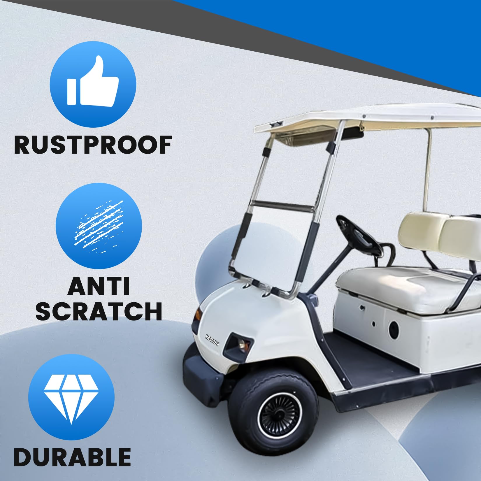 CartClan Logo Emblem for 1996-2004 Gas & Electric Golf Carts - G16, G19, G20, G21 Models - Front Badge Cowl, OEM#: JN