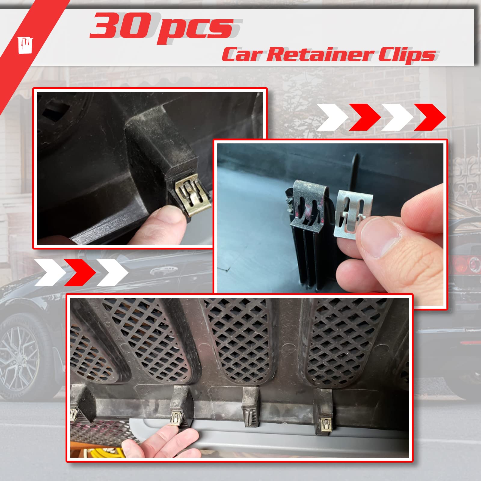 OTUAYAUTO 30Pcs 15748479 Interior Trim Panel Clips for 1994-2017 GM Car and Trucks Console Dash Retainer Clips, Garnish Interior