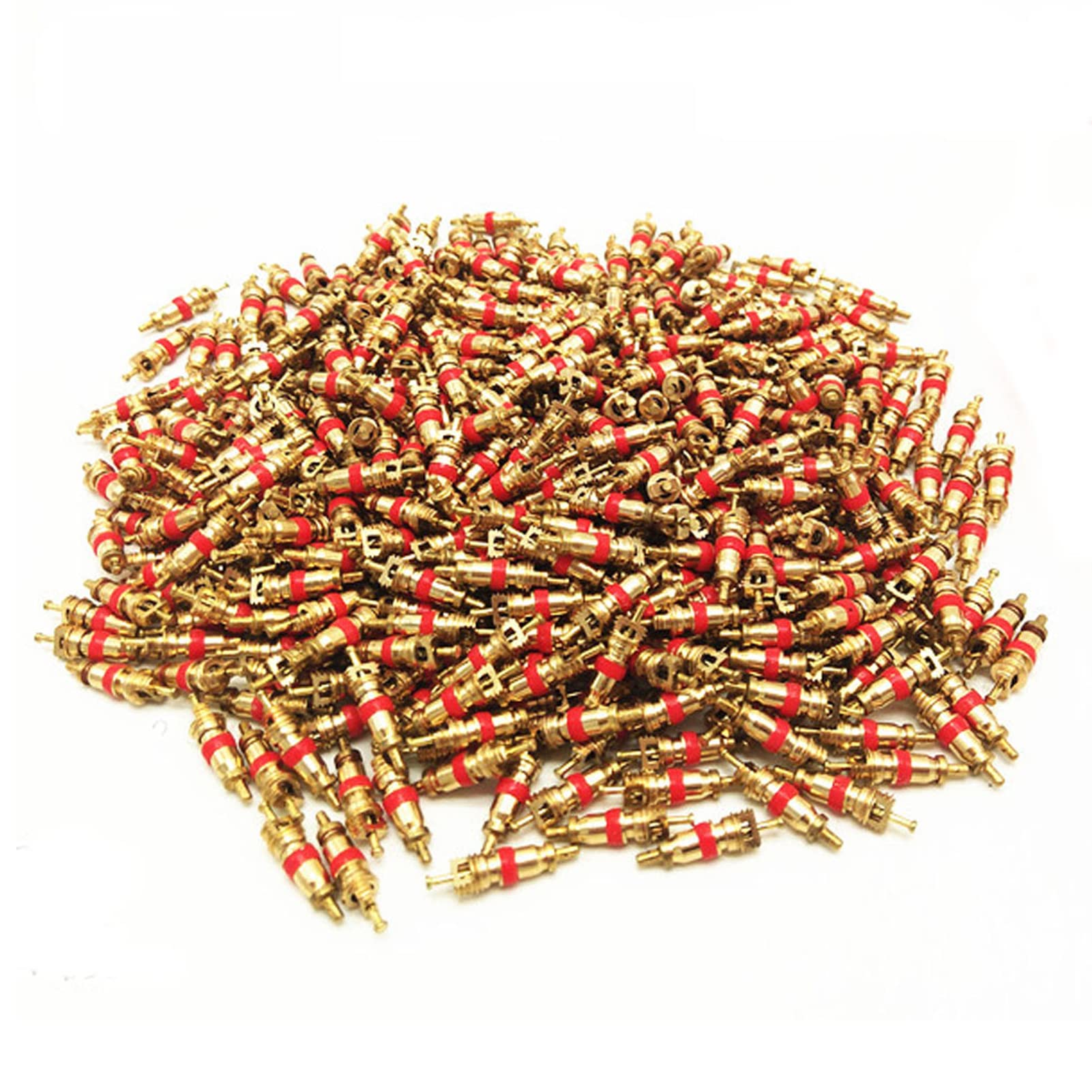 Kurami 150Pcs Copper Tyre Tire Valve Stem Core Part Replacement For Car Truck Motorcycle Bike